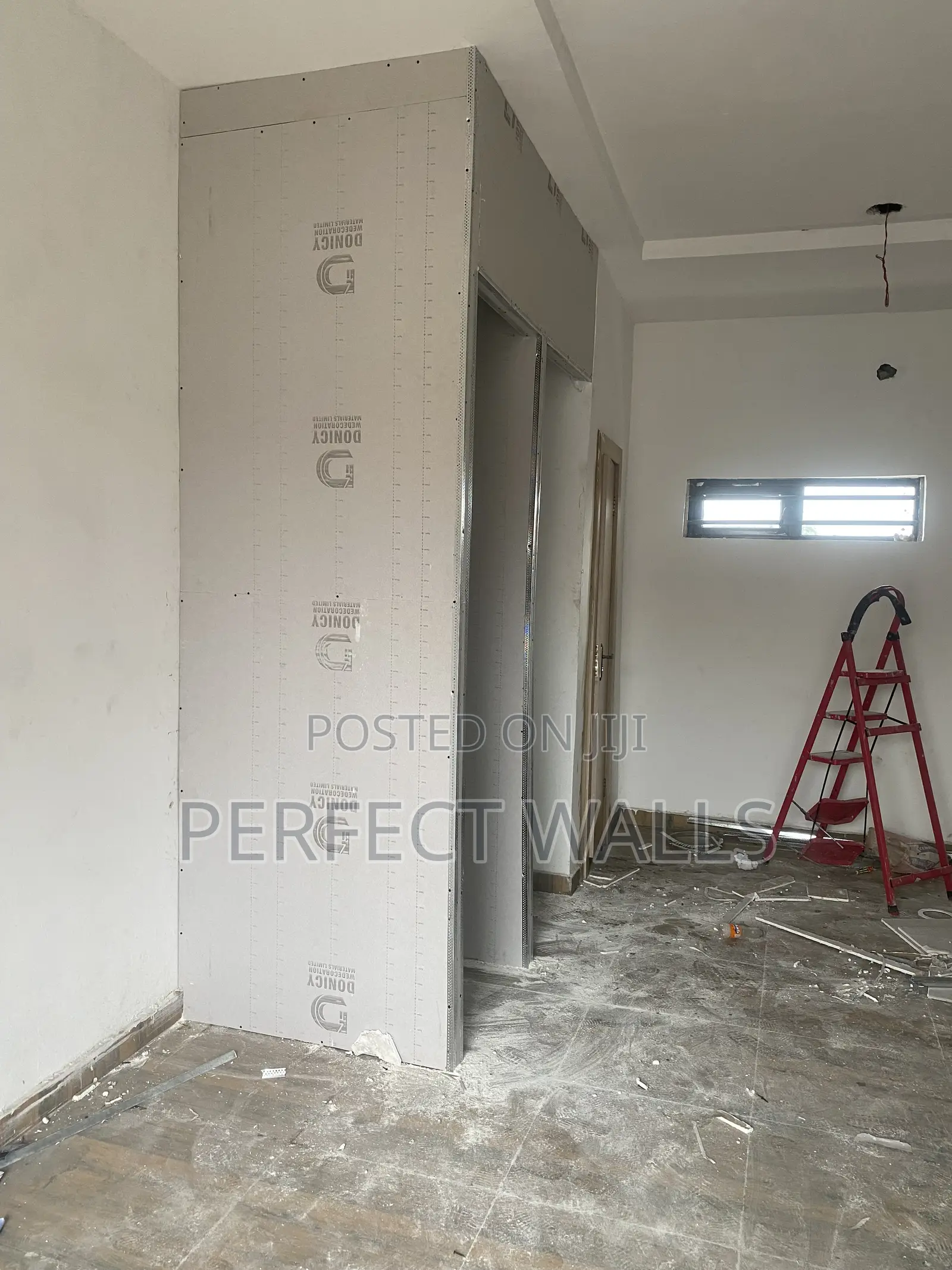 Plaster Board Wall Partitioning in Office