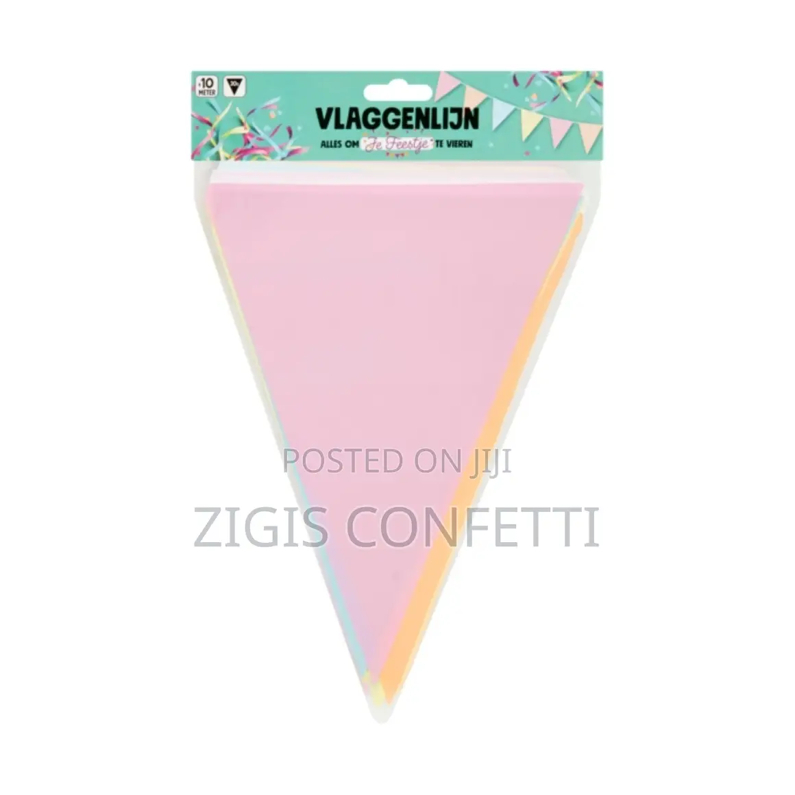 Bunting Flags Pastel Colours 10m