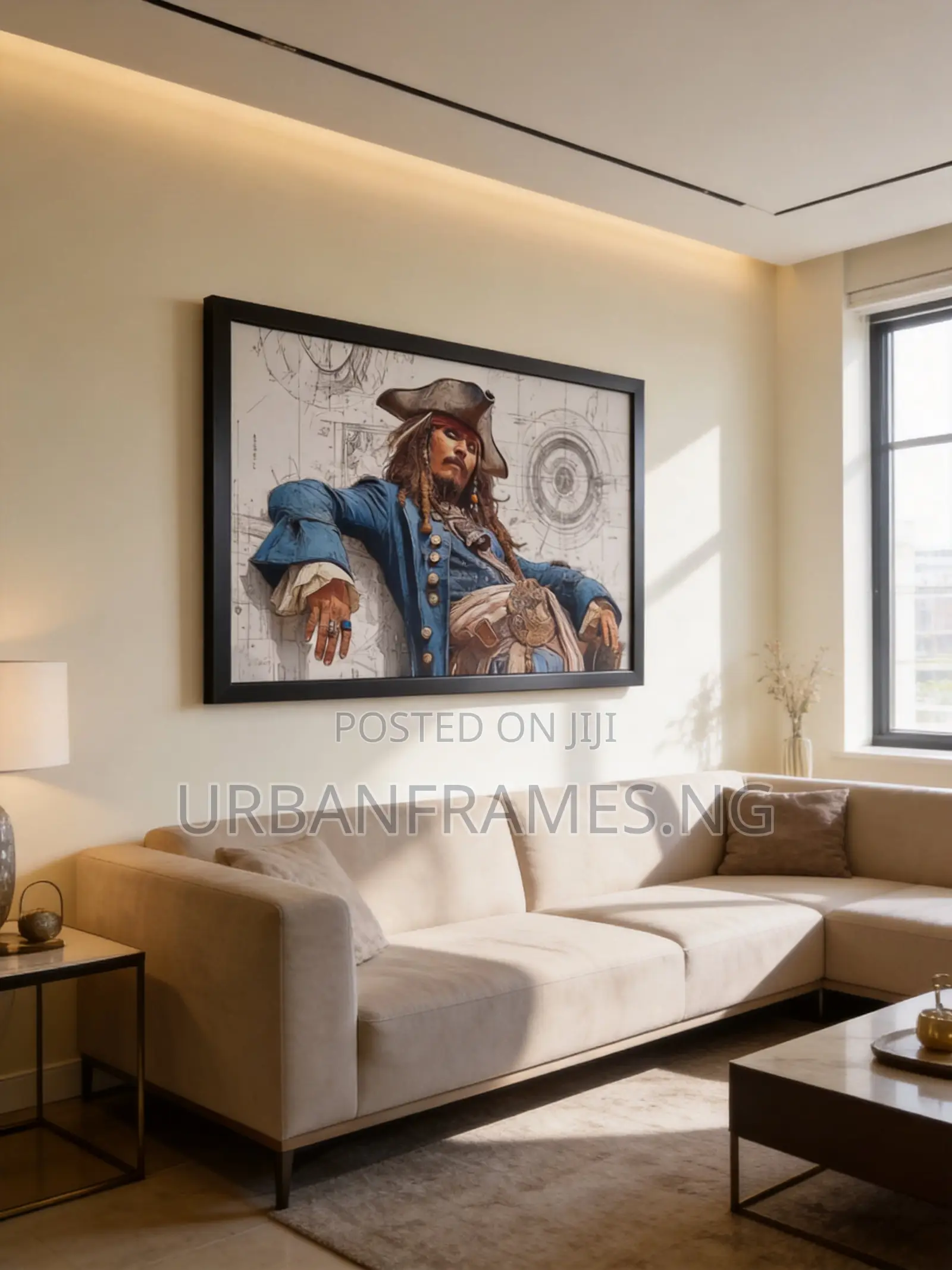 Jack Sparrow Wall Art Frame 20×30 Inches | Premium Wooden Frame