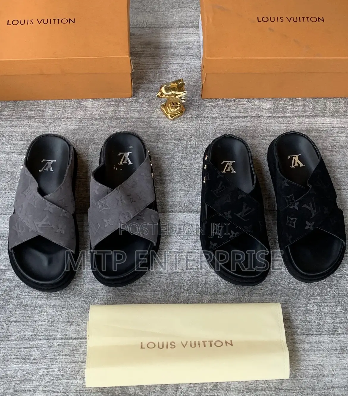 Louis Vuitton Men Cross Pam/Slippers