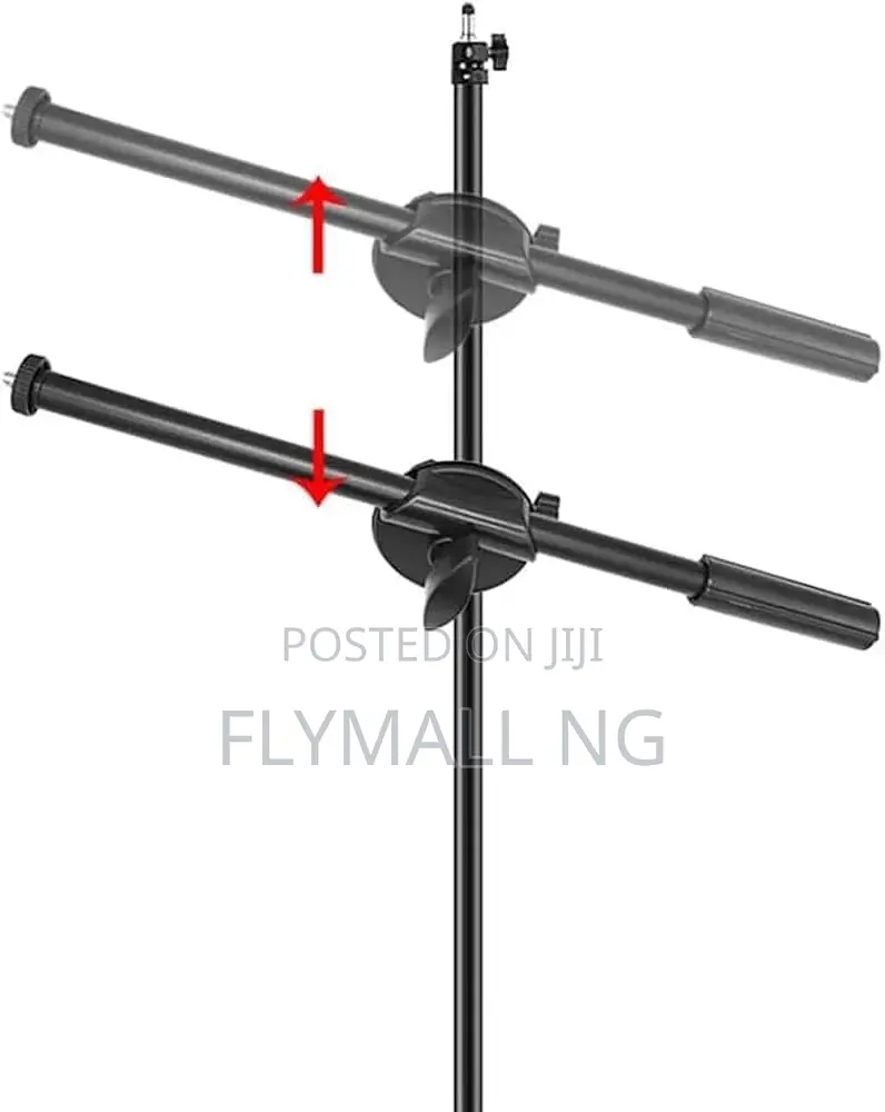 Adjustable Overhead Cross Tripod With Clamp 360° Rotatable Phone Stand