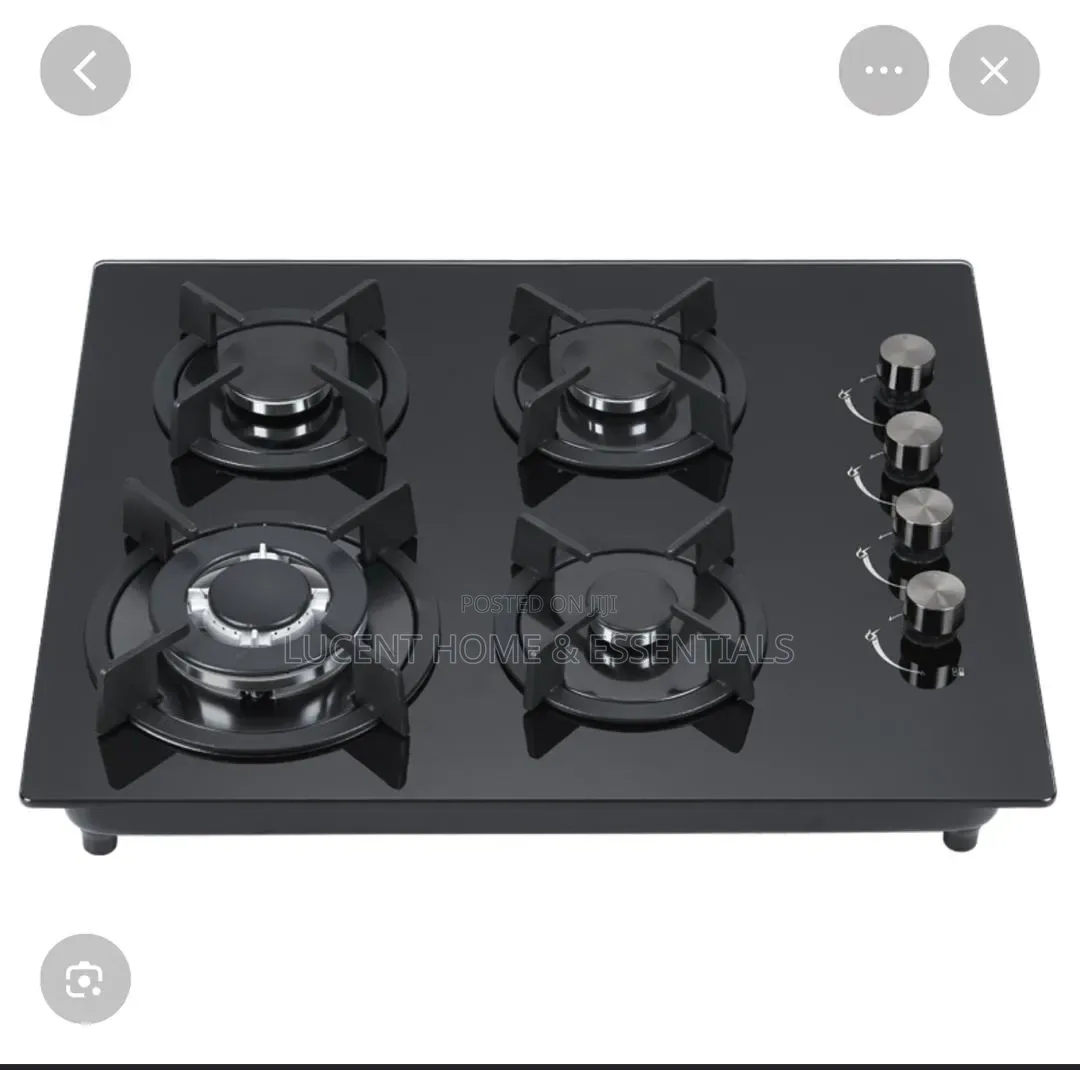 Brand New 4-Burner Countertop Gas Cooker – Sleek Glass Top Hob
