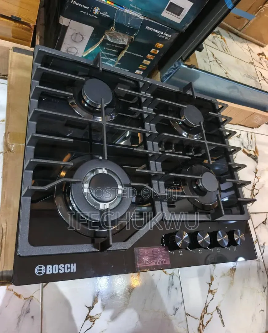 Bosch Built-in Cabinet 60cm 4 Gas Automatic Burners Blueflame Light