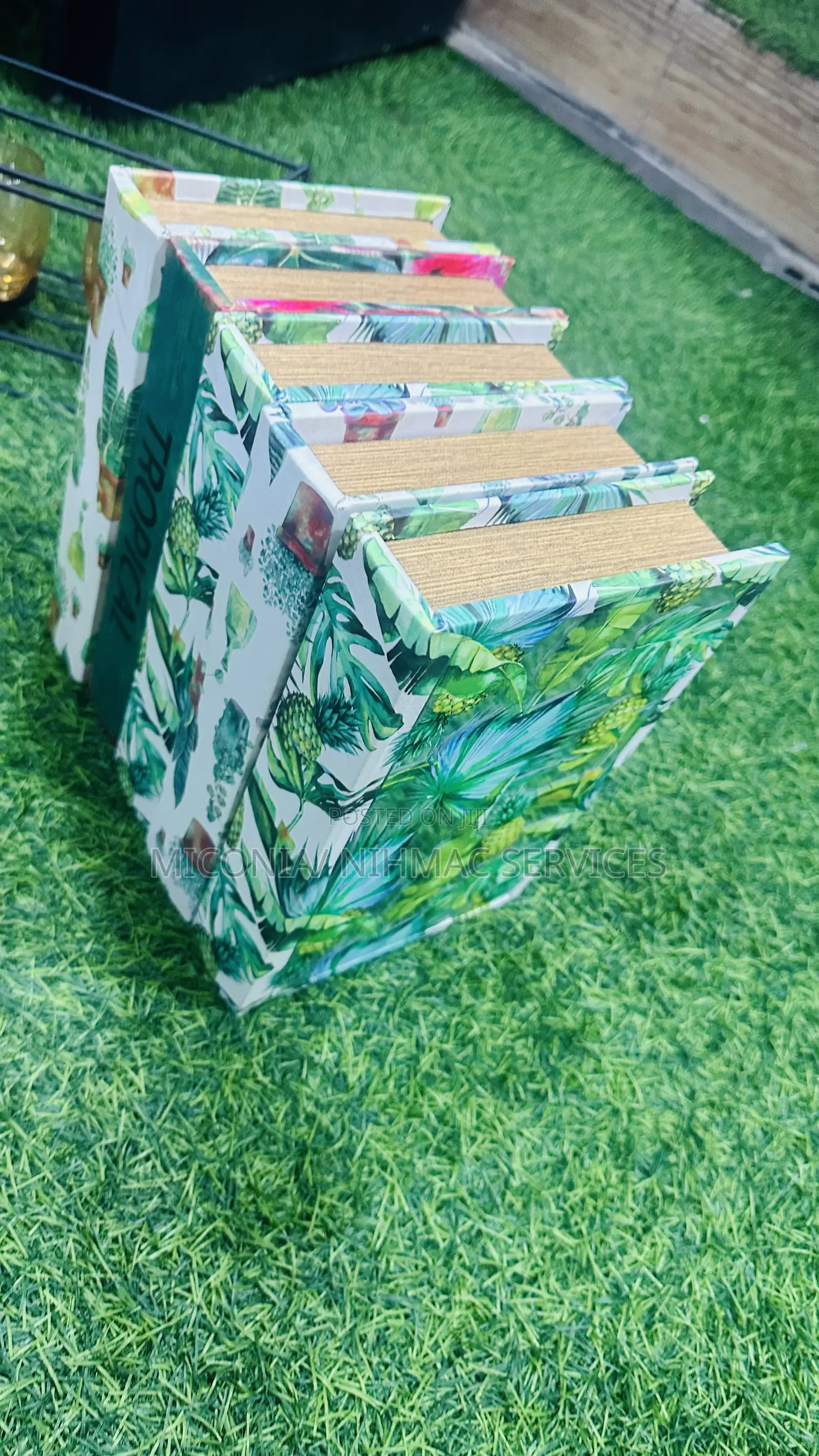 Elegant Wooden Faux Book Storage Box With Mirror