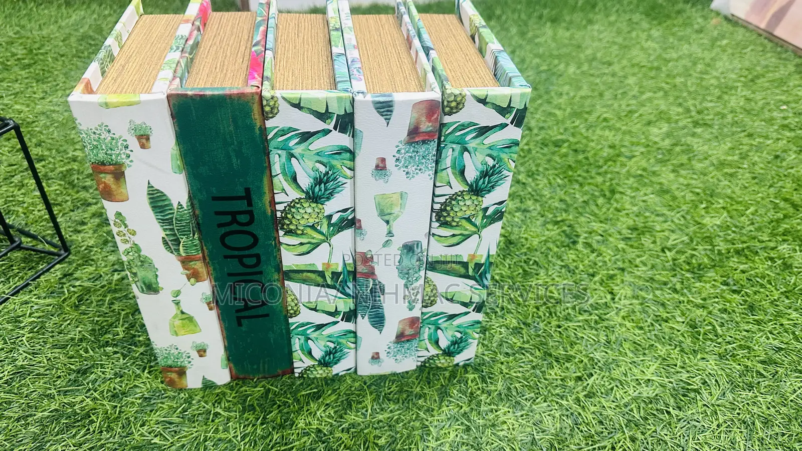 Elegant Wooden Faux Book Storage Box With Mirror