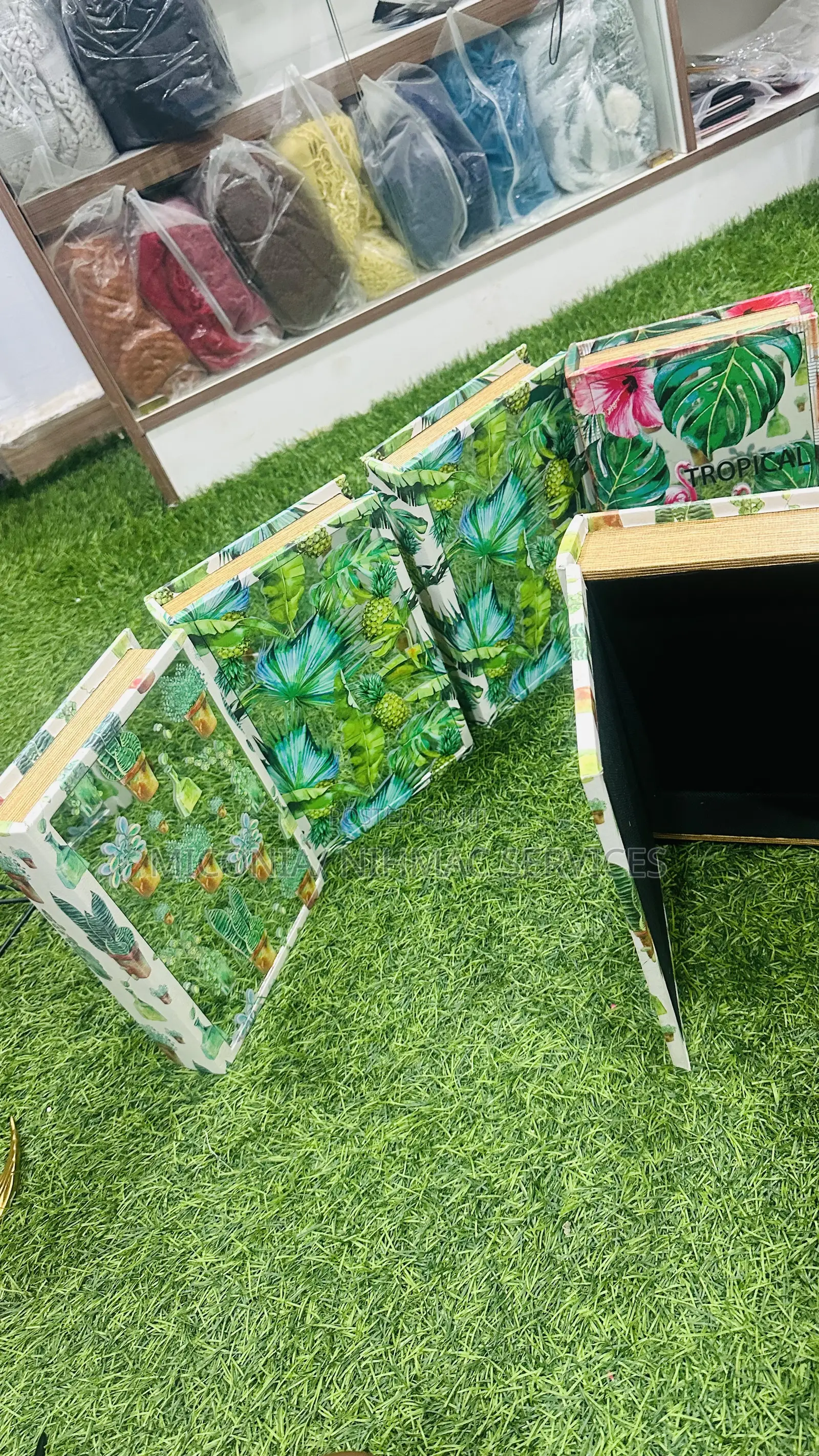 Elegant Wooden Faux Book Storage Box With Mirror
