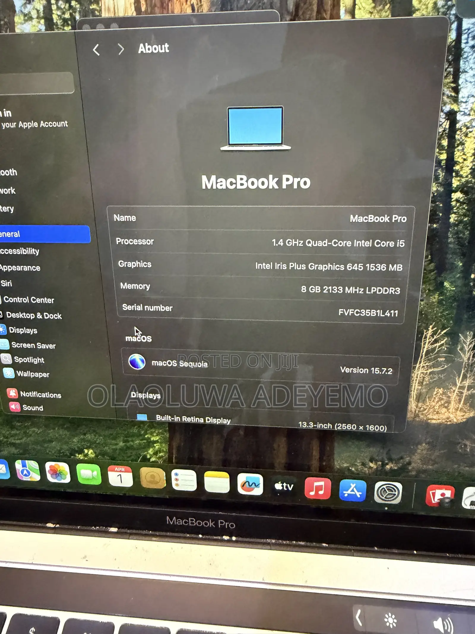 Laptop Apple MacBook Pro 2019 8GB Intel Core i5 SSD 128GB