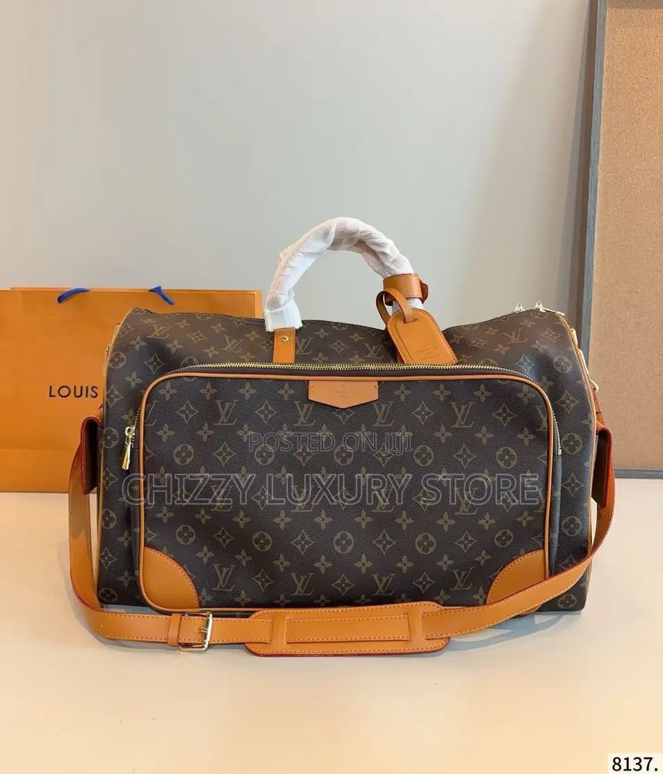 Louis Vuitton Quality Luxury Genuine Leather Duffle Bag.