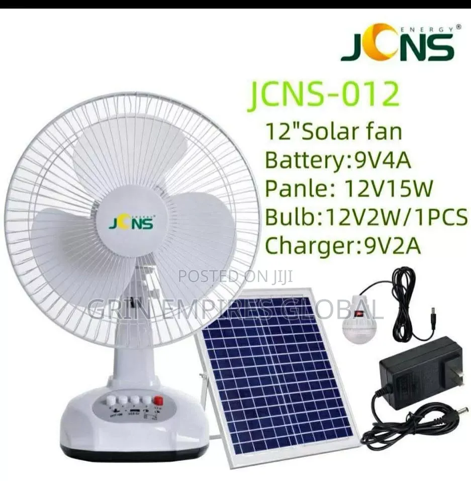 Jcns-012 Rechargeable Solar Fan