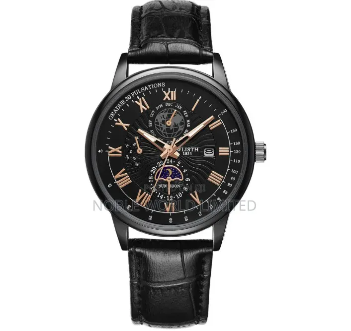 Poedagar Leather Wrist Watch Ogu 8h