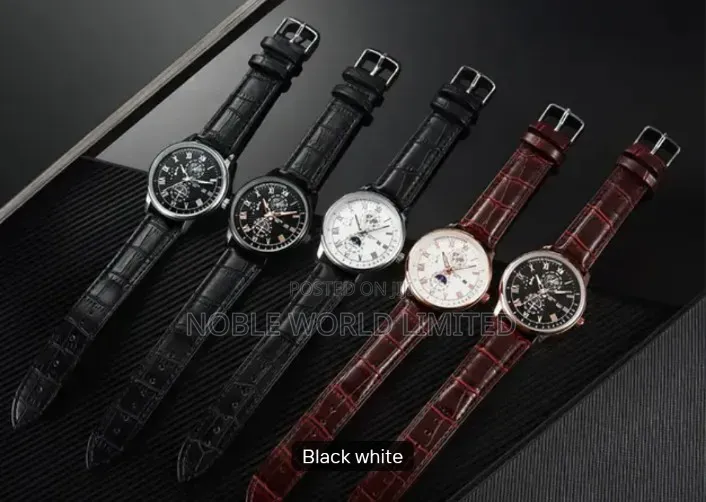 Poedagar Leather Wrist Watch Ogu 8h