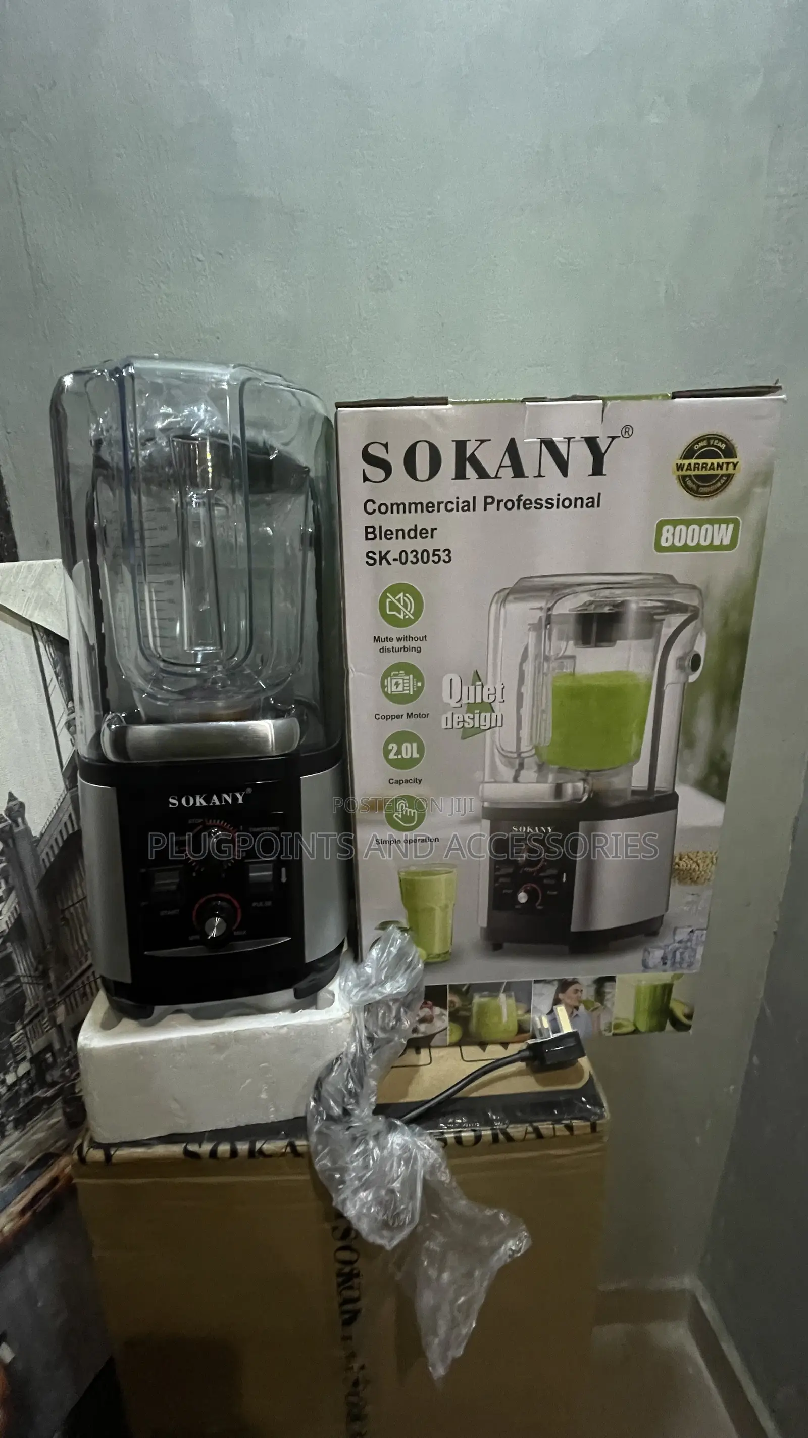 Sokany Commercial Blender 8000w Sk-03053 + Free Delivery Today Only