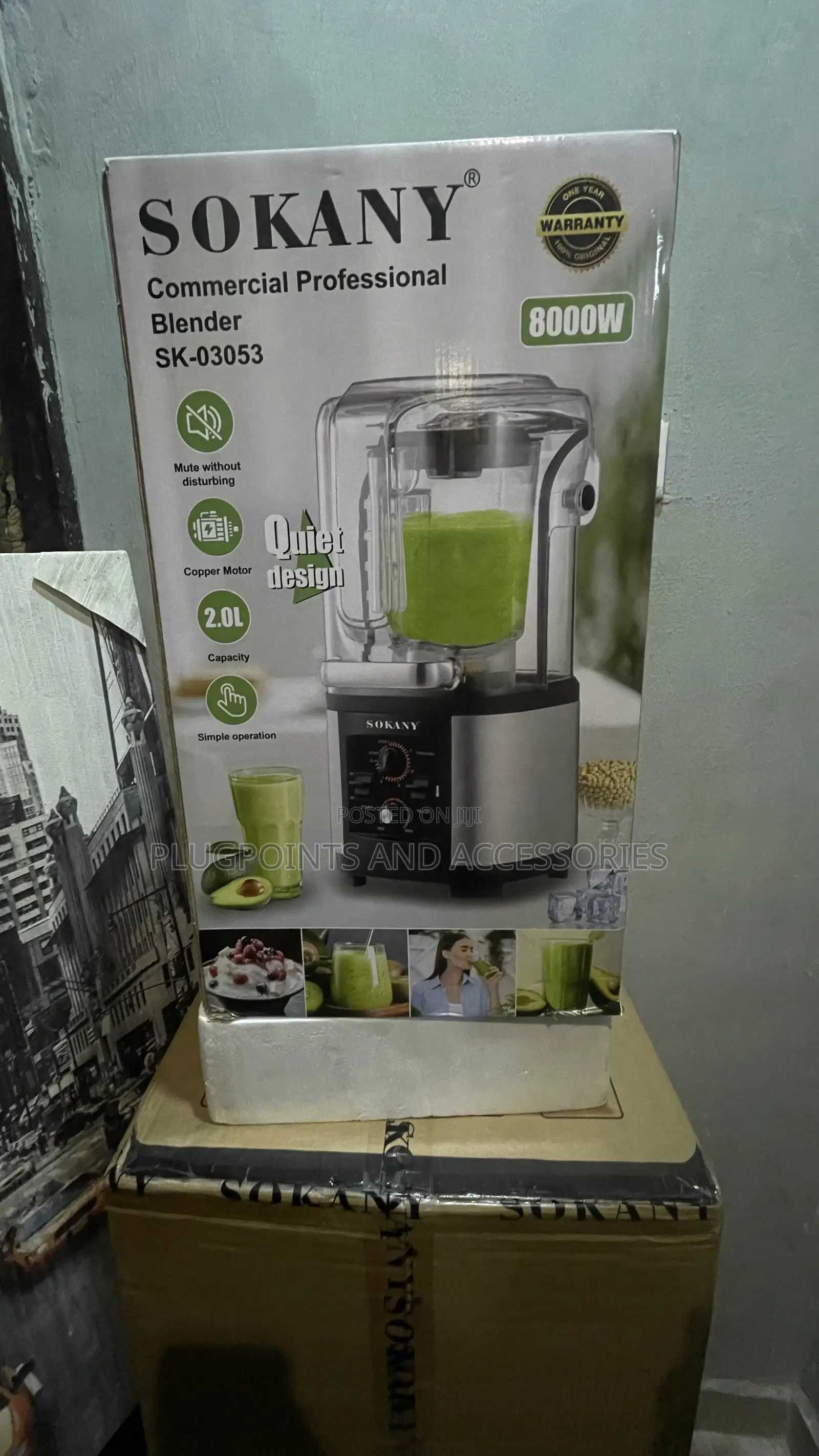 Sokany Commercial Blender 8000w Sk-03053 + Free Delivery Today Only