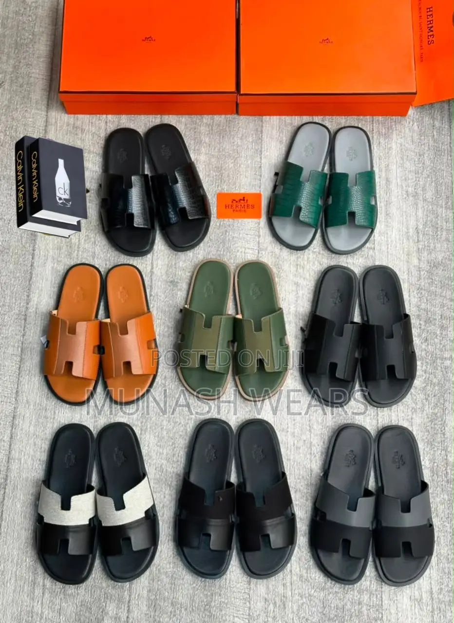 Hermes Leather Slipers 40-46 Available in All Colors