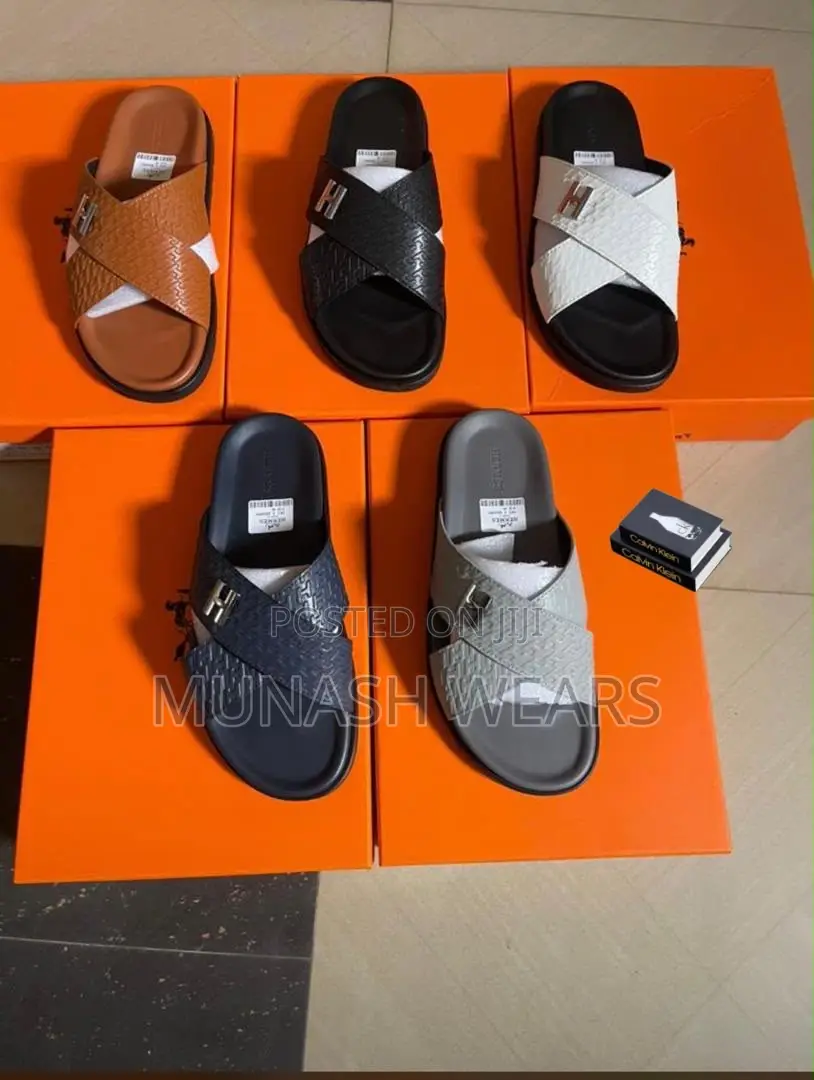 Hermes Buckle and Cross Slipers 40-46