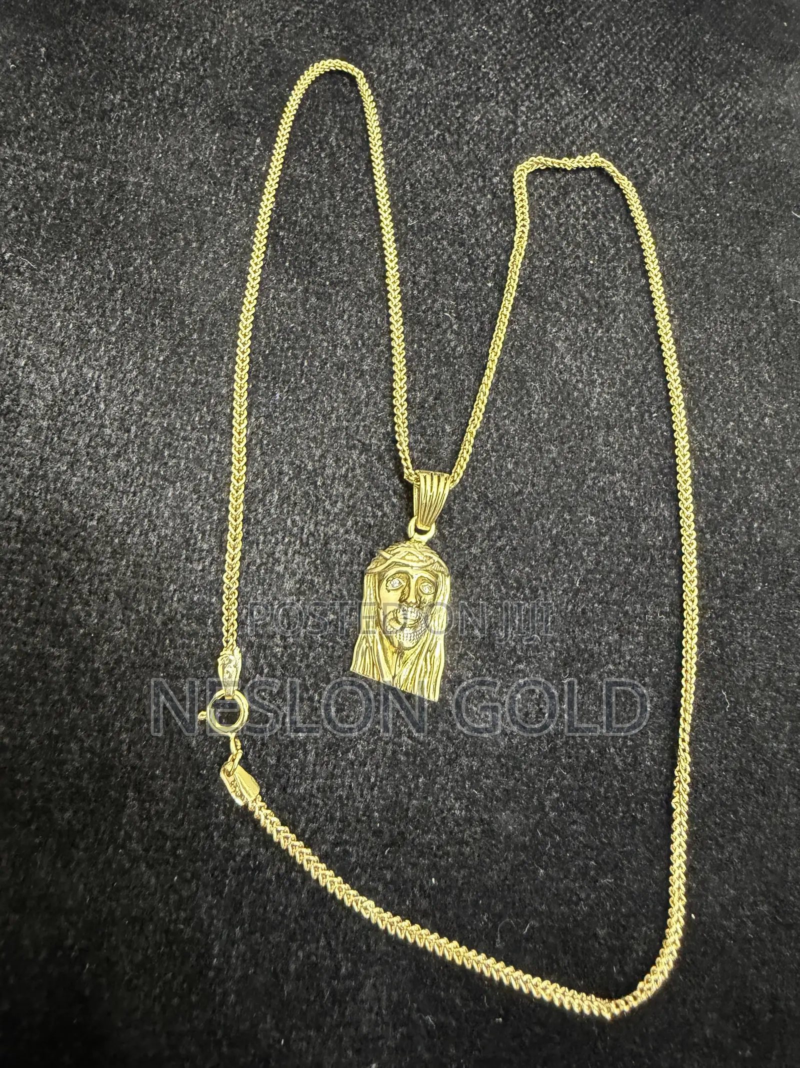 Italy 750 Tested 18karat Gold With Jesus Piece Pendant