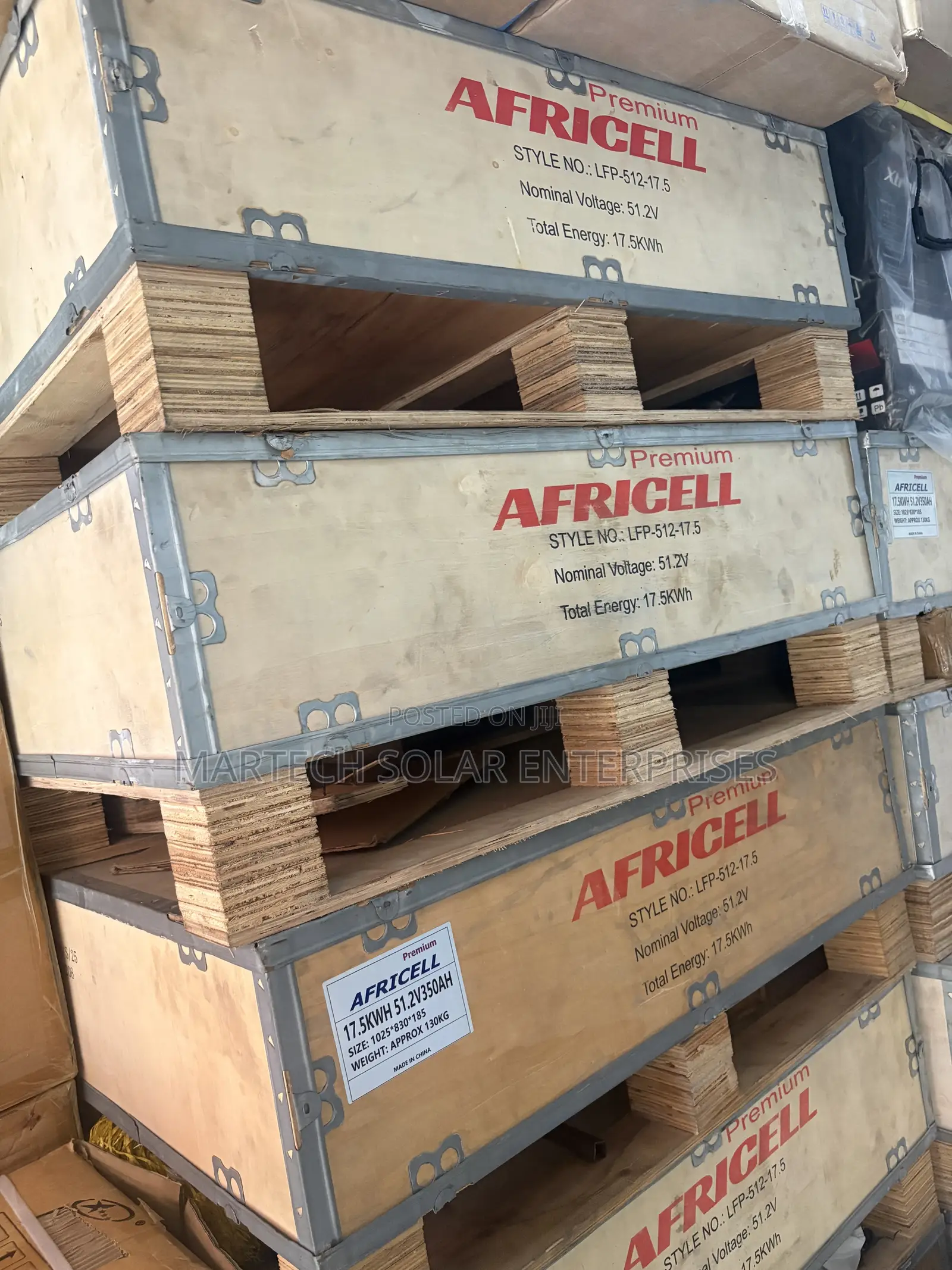 Afriicell 17.5kwh/51.2v Lithium Battery With 5 Years Warranty