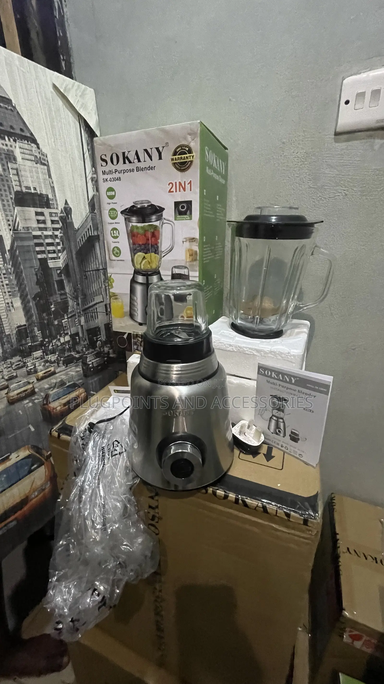 Sokany Blender - Glass 800w Sk03048