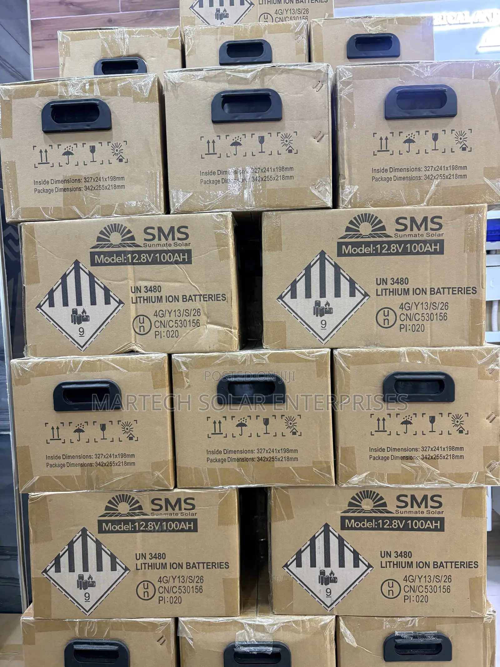1.28kwh 100ah 12v SMS Solar Lithium Battery