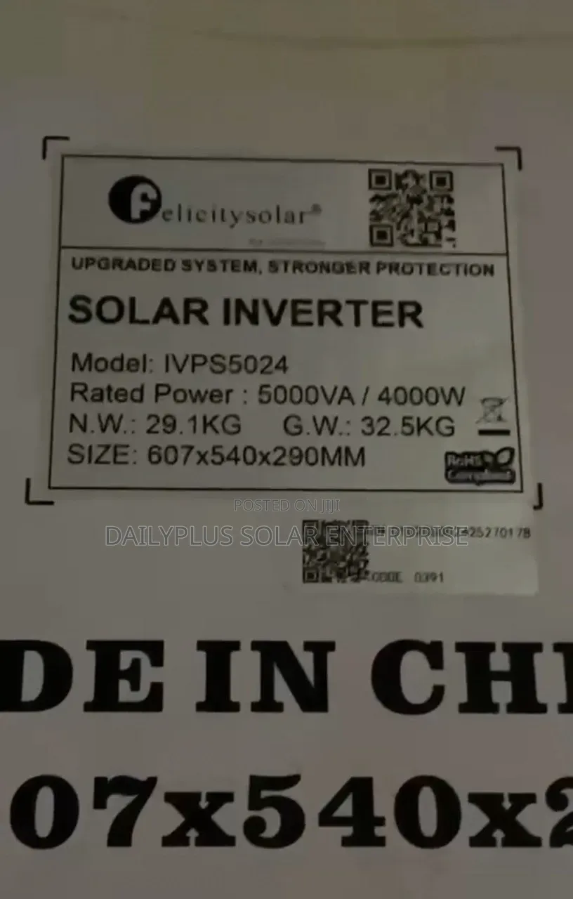 Felicity 5kva 24v Nonhybrid Solar Inverter