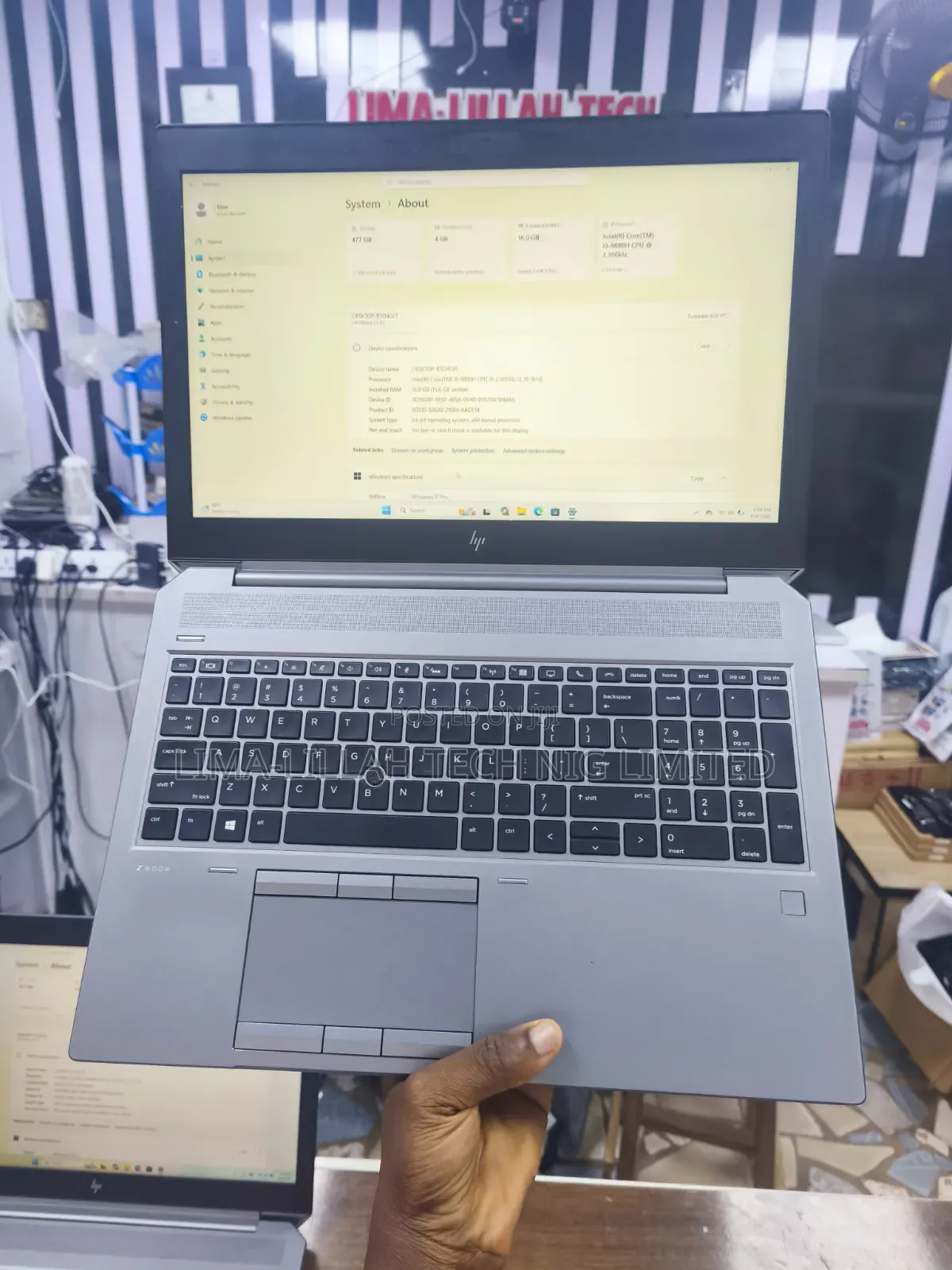 Laptop HP ZBook 15 G6 16GB Intel Core i9 SSD 512GB