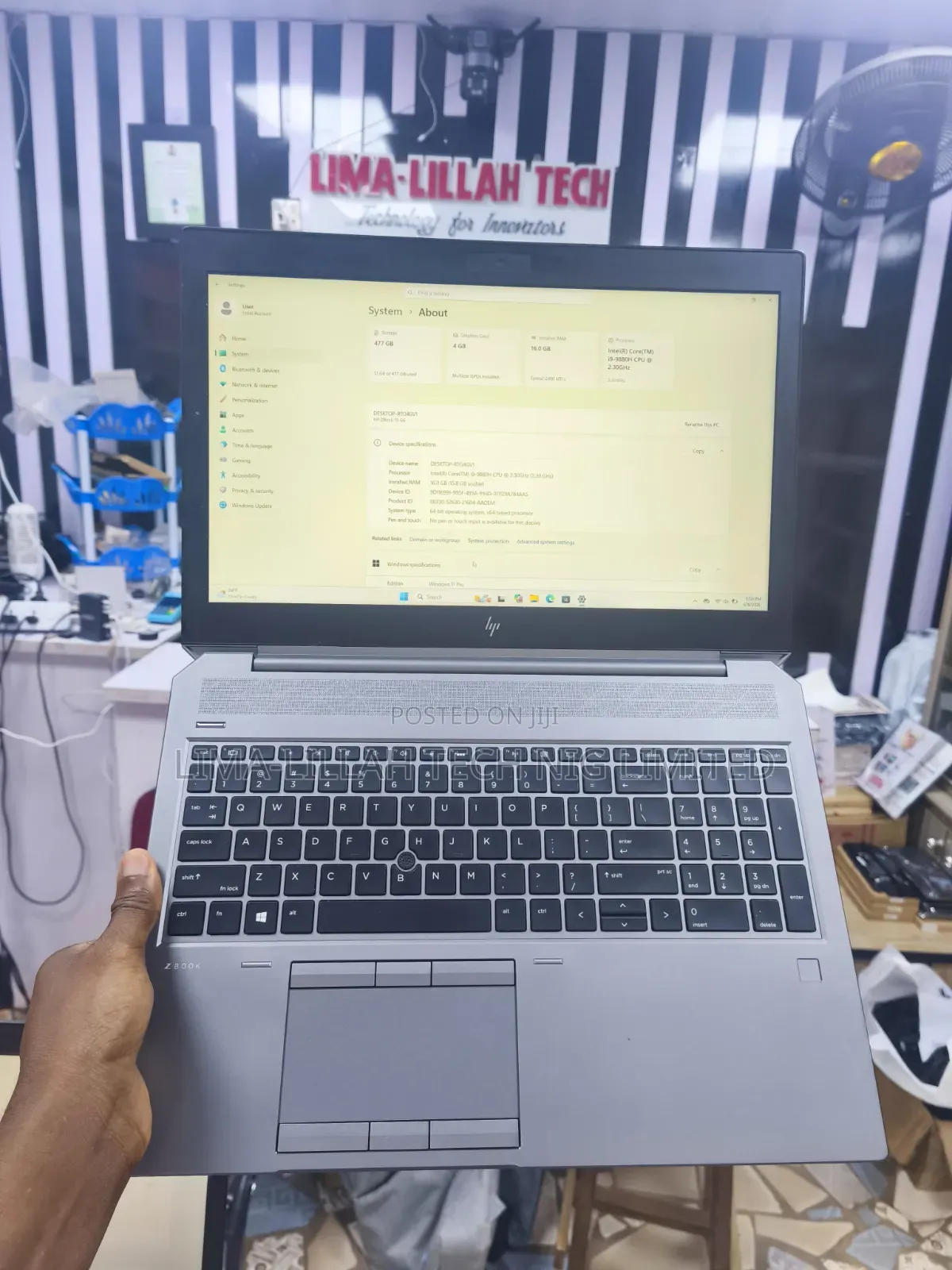 Laptop HP ZBook 15 G6 16GB Intel Core i9 SSD 512GB