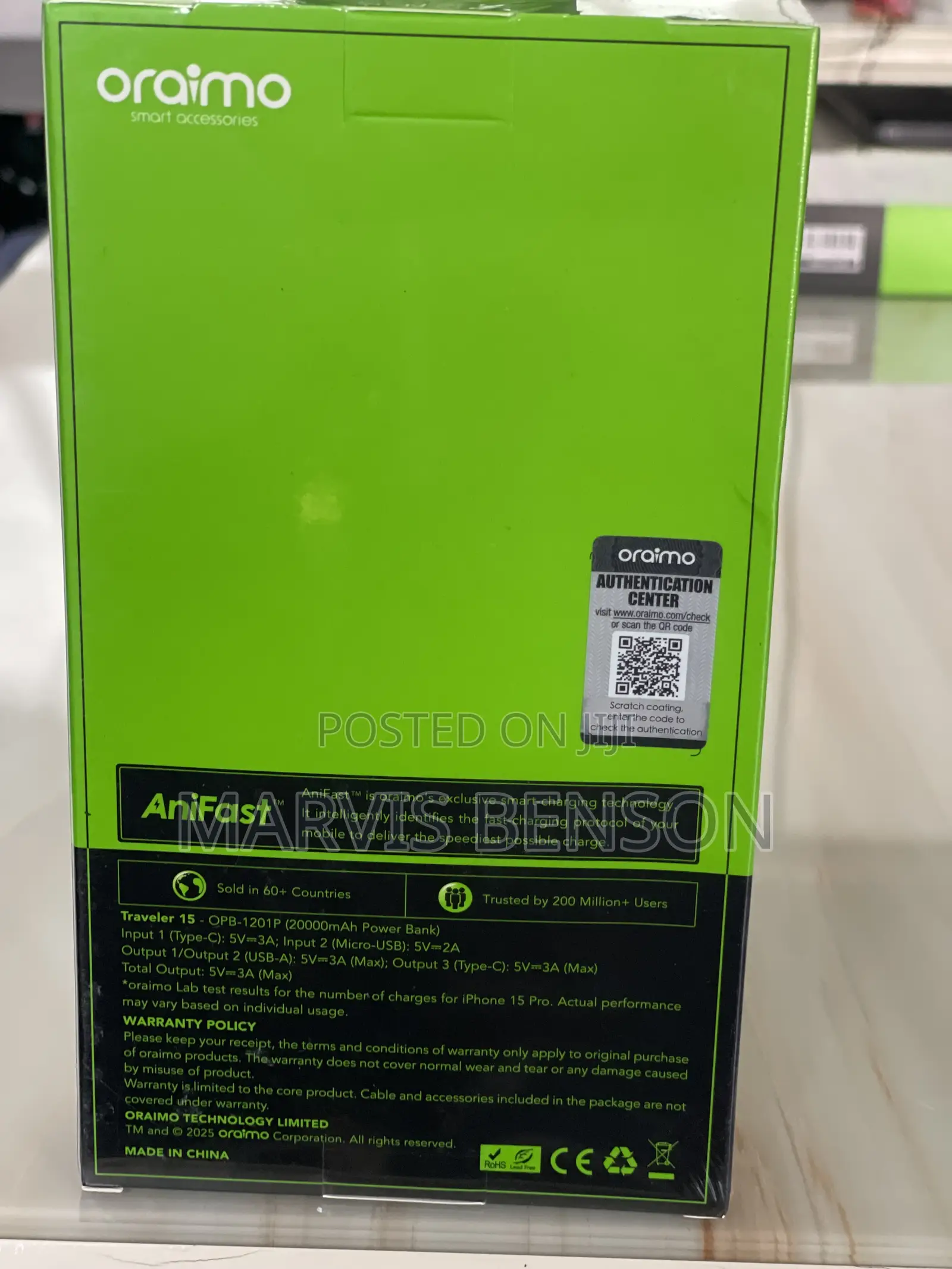 Oraimo Traveler 15 (20,000mah