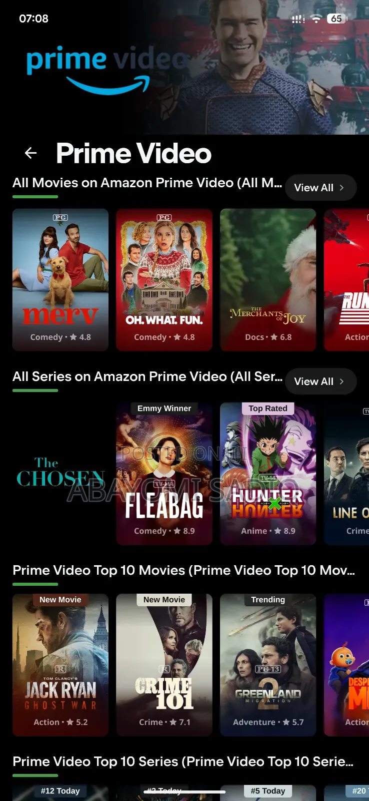 Netflix, Prime, Apple Tv, Hulu, Paramount Etc