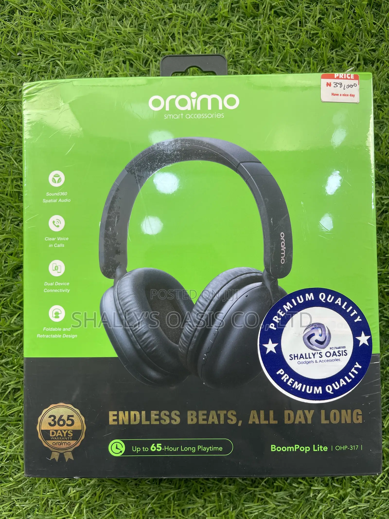 Oraimo Boompop Lite Ohp-317 – Deep Bass, Crystal Sound, Brand New