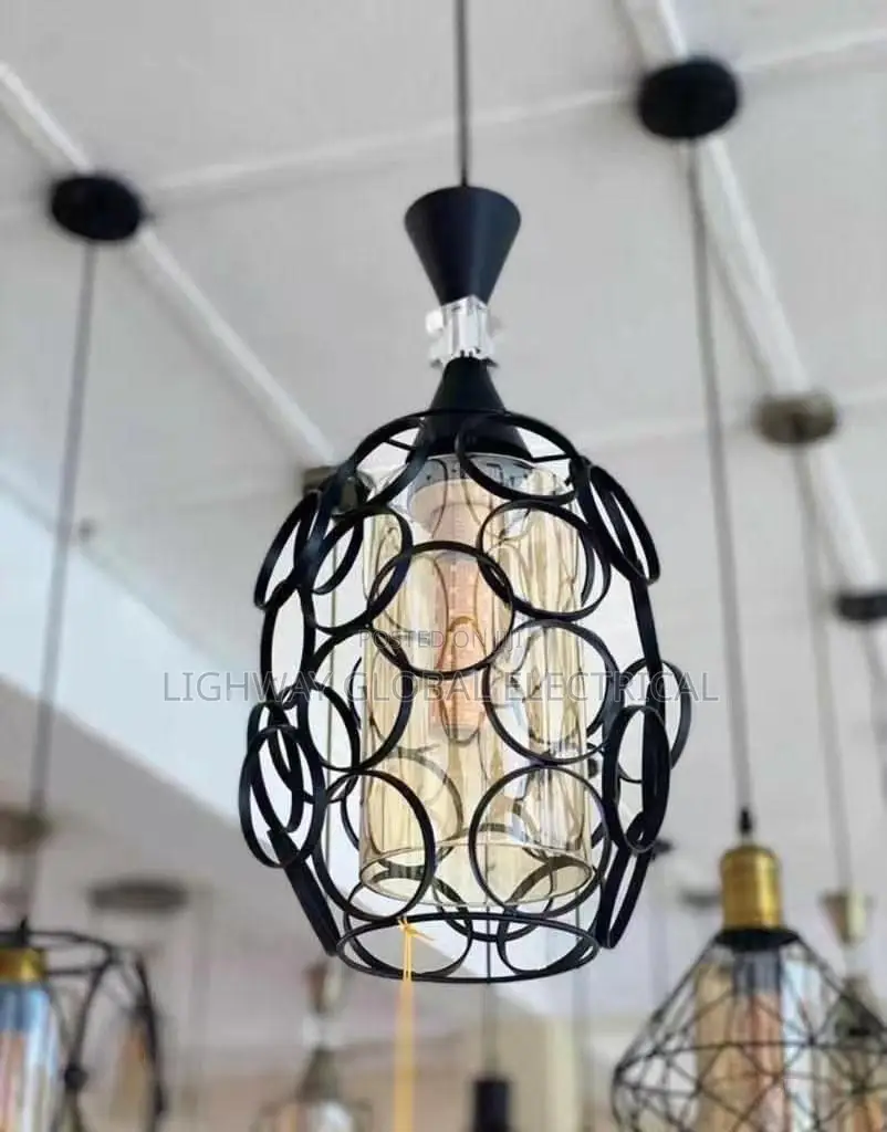 Single Dropping Wrought Iron Pendant Light