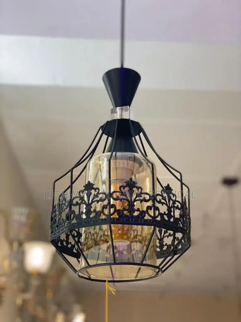 Single Dropping Wrought Iron Pendant Light