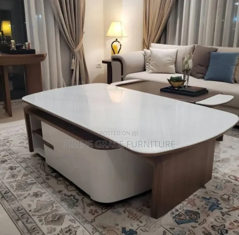 Luxury 360° Rotating Marble Top Center Table