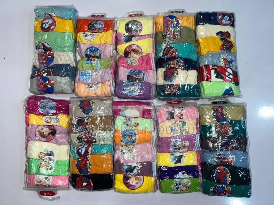 Children Girls Cotton Pant - 6pcs