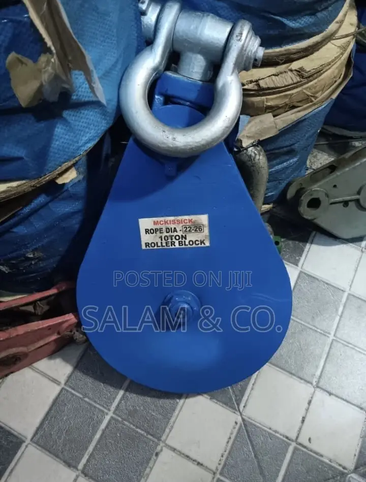 8 Tons Snatch Block Pulley With Heavy-Duty Shackle – Wire Rope Roller