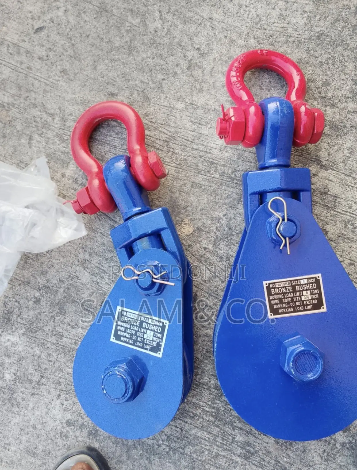 8 Tons Snatch Block Pulley With Heavy-Duty Shackle – Wire Rope Roller