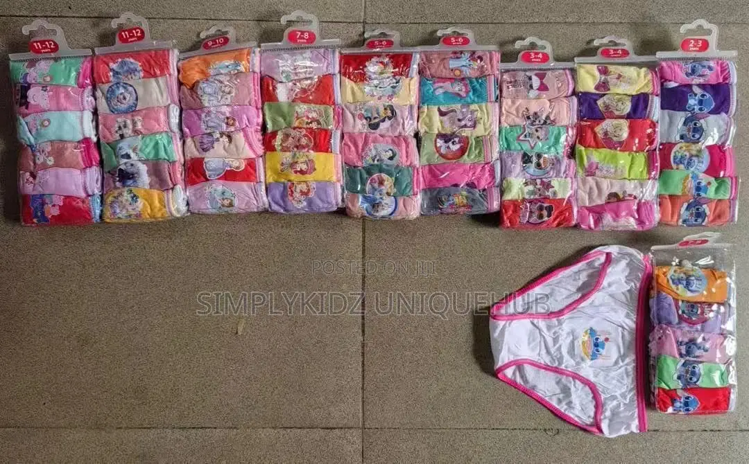 Children Girls Cotton Pant - 6pcs