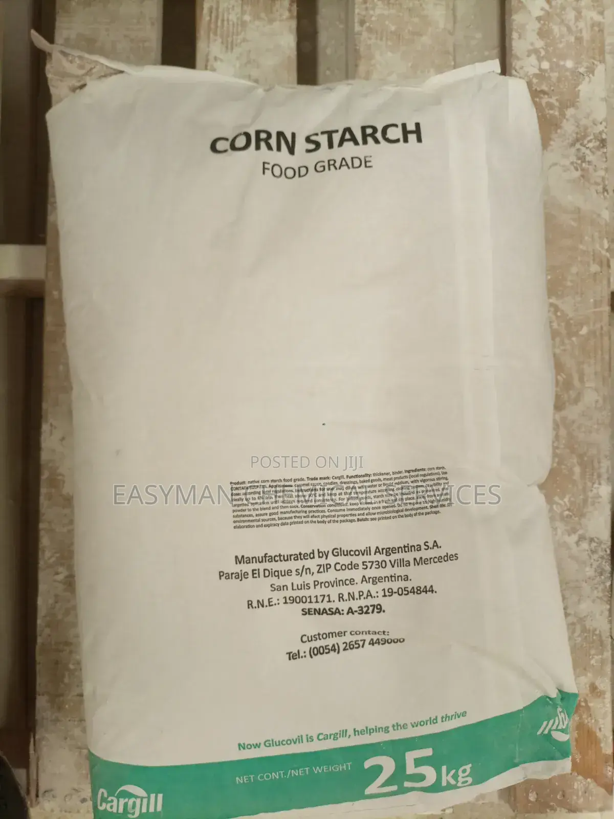 Corn Starch (Maize Starch) – Food Grade, 25kg Bag(Cargill, Argentina)