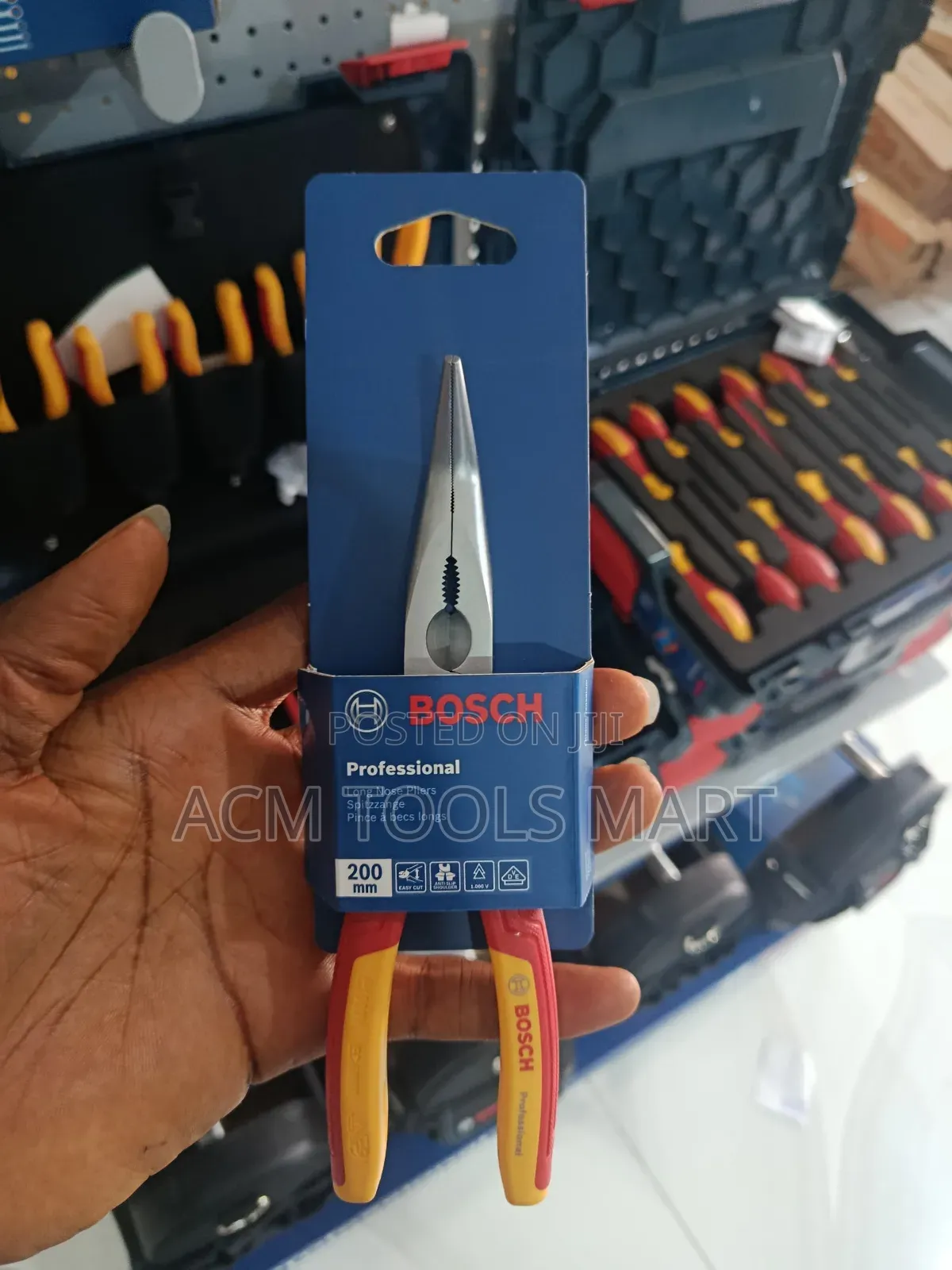 Bosch Professional Vde Long Nose Plier Bent 40° 200mm (1600a02ne4)