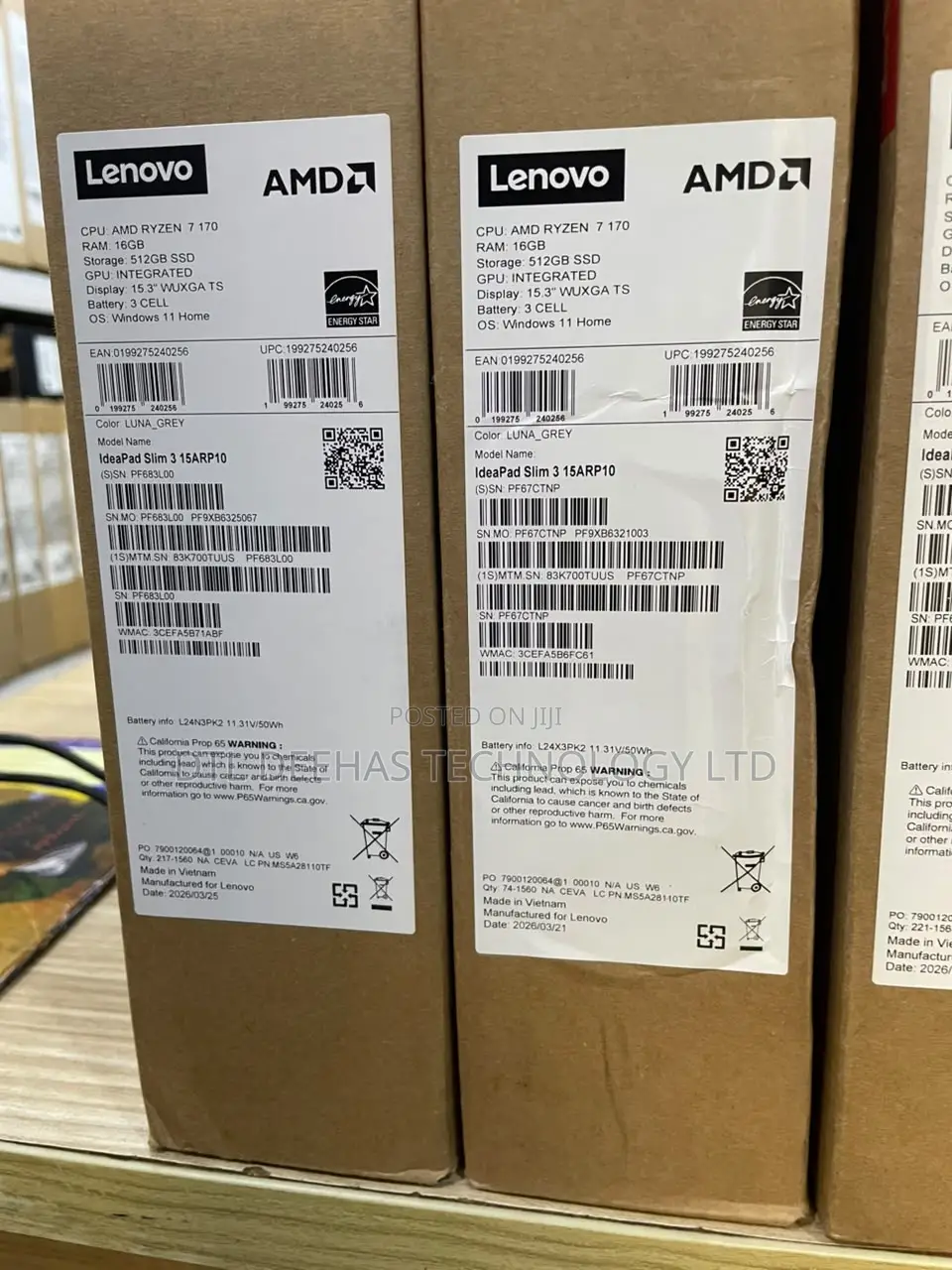 New Laptop Lenovo Ideapad 3 16GB AMD Ryzen 7 SSD 512GB