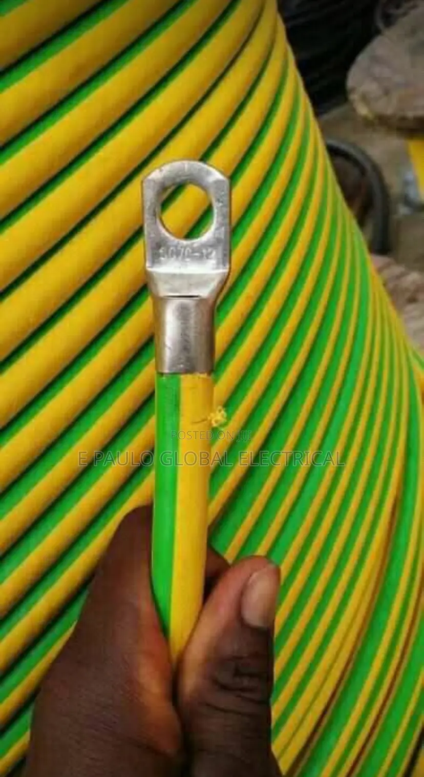 70mm Single Core Earth Cable Yellow and Green.