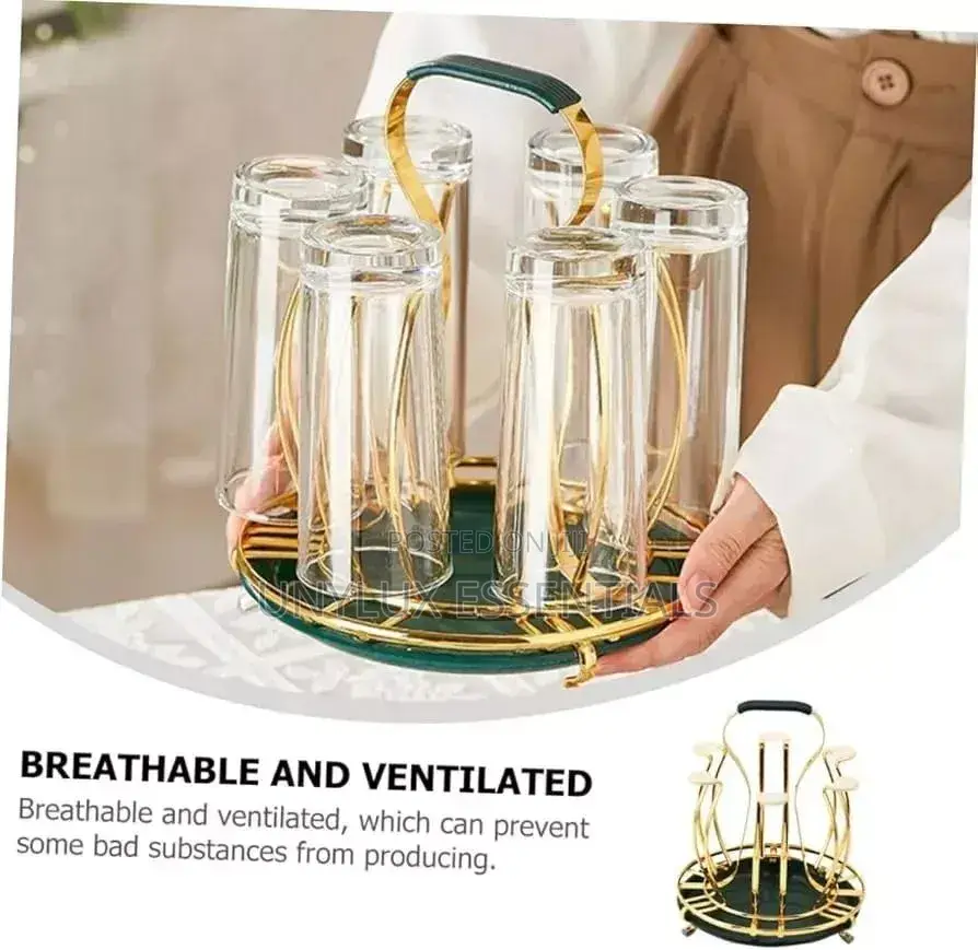Gold Plated Glassware Rack