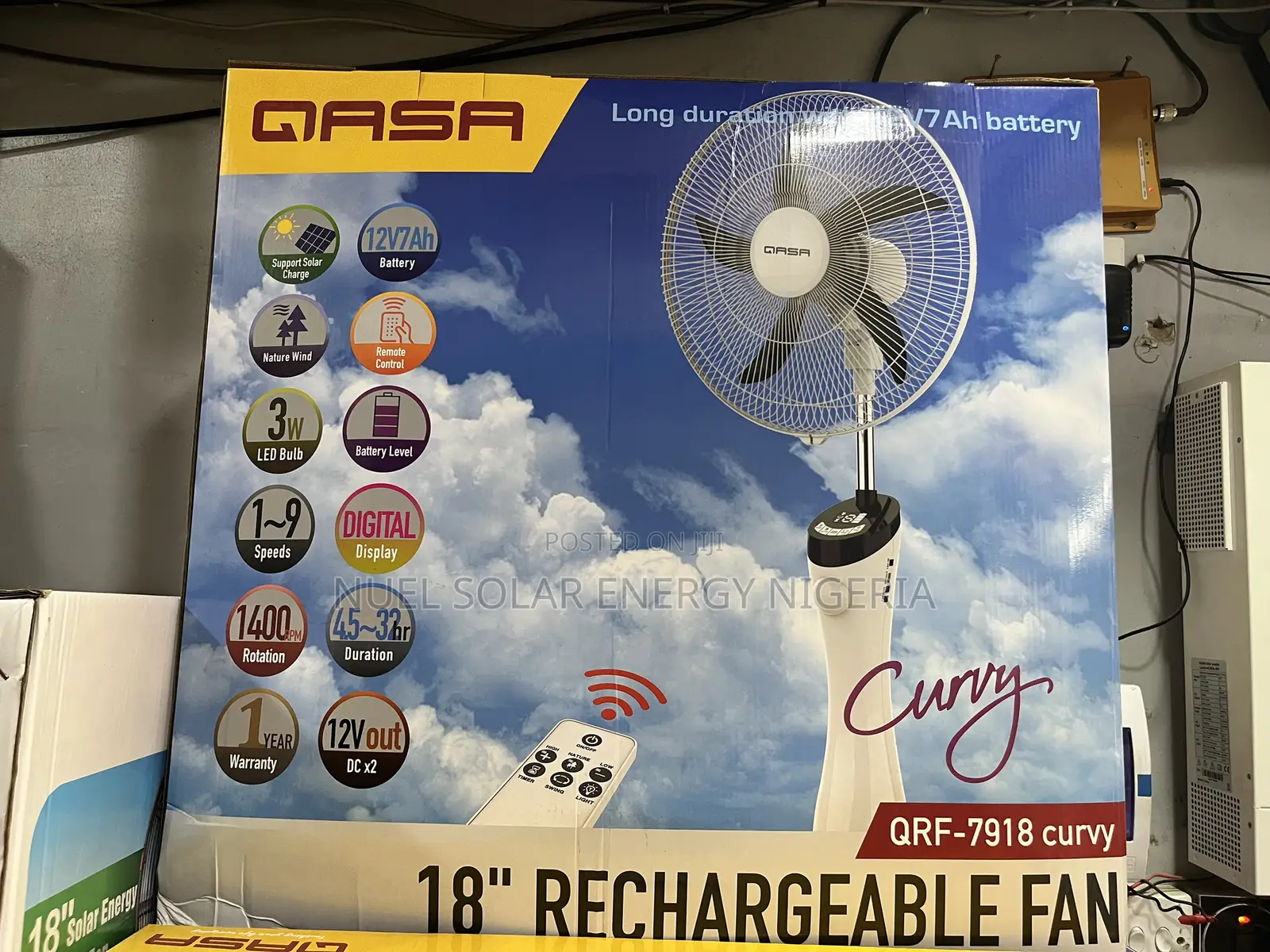 Qasa 18” Rechargeable Fan (5 Blade)