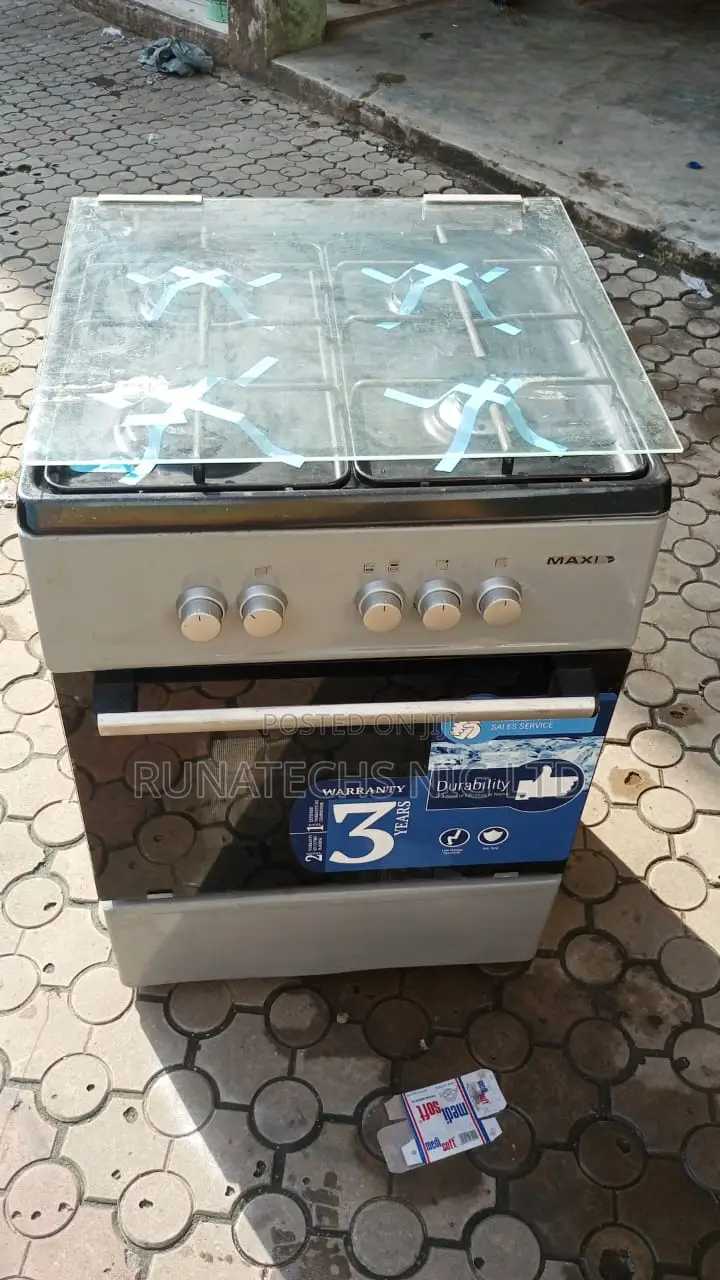 Maxi 60x60 Gas Cooker 4 Burners With Oven and Griller
