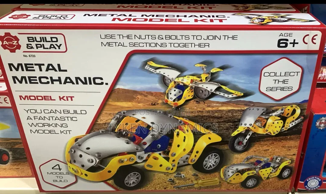 Metal Mechanic Model Build Kit Ages 6+ Build 4 Models