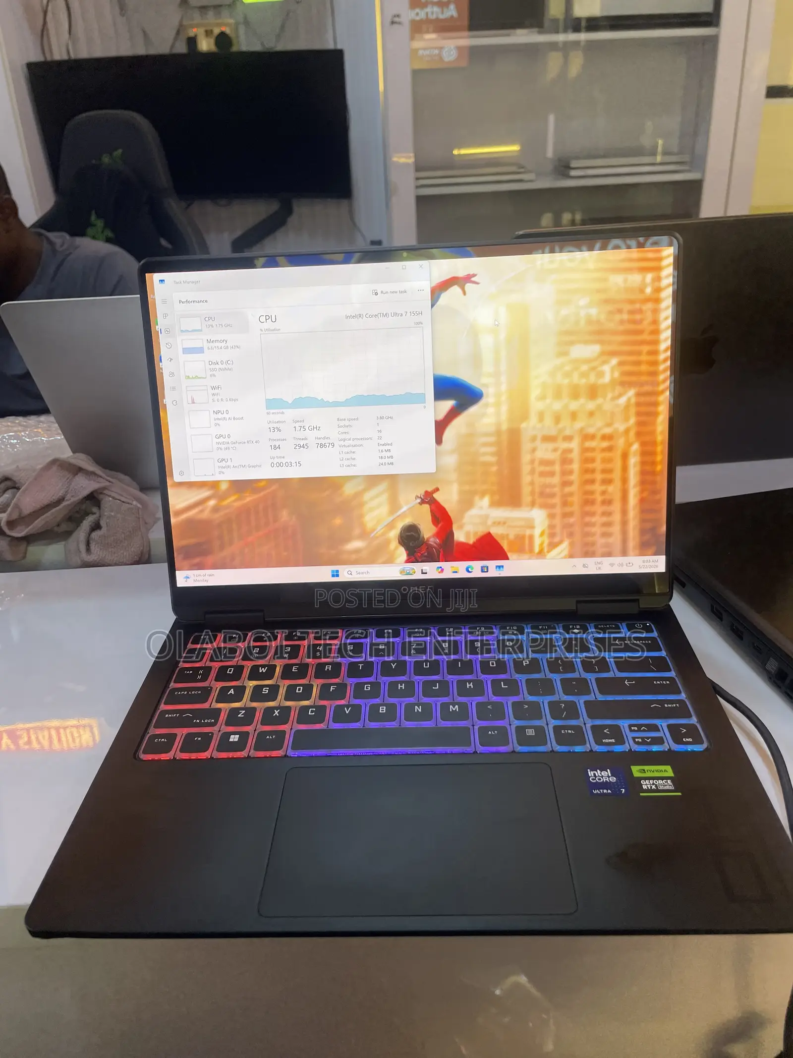 Laptop HP Omen Transcend 14-fb0023dx 16GB Intel Core Ultra 7 SSD 1T