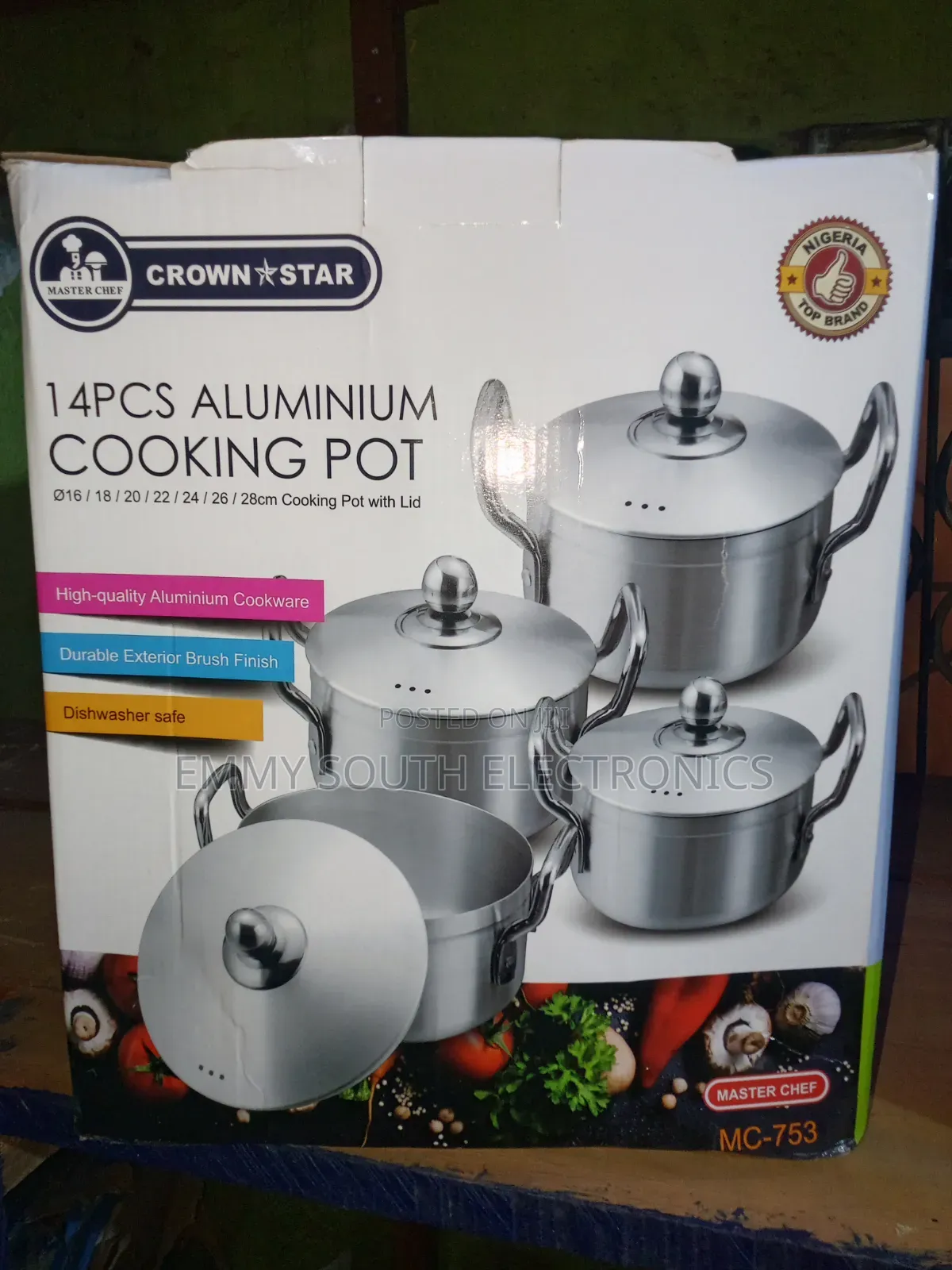 Crown Star 14 PCS Aluminum Cooking Pot