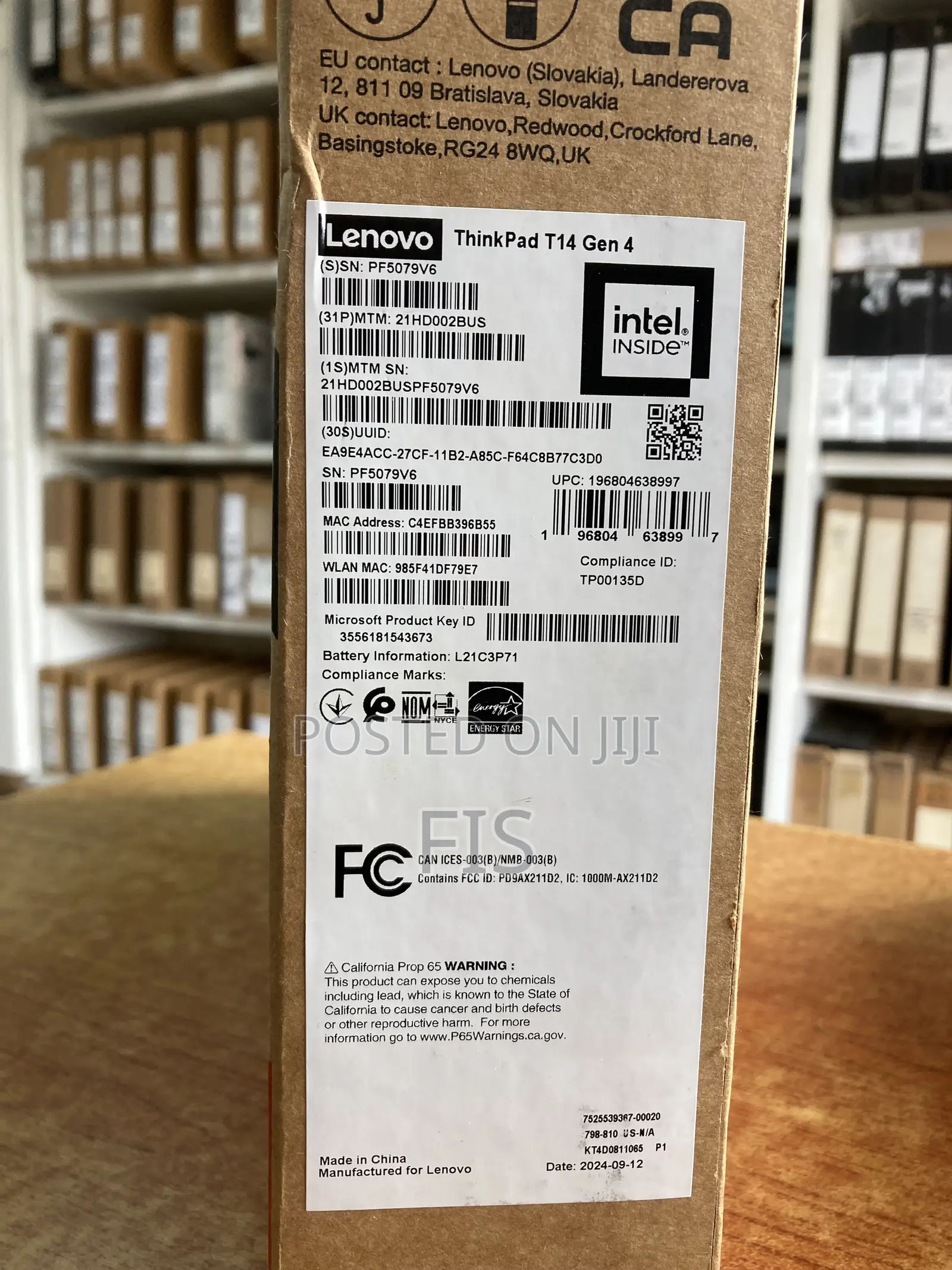 New Laptop Lenovo ThinkPad T14 G4 16GB Intel Core i7 SSD 512GB