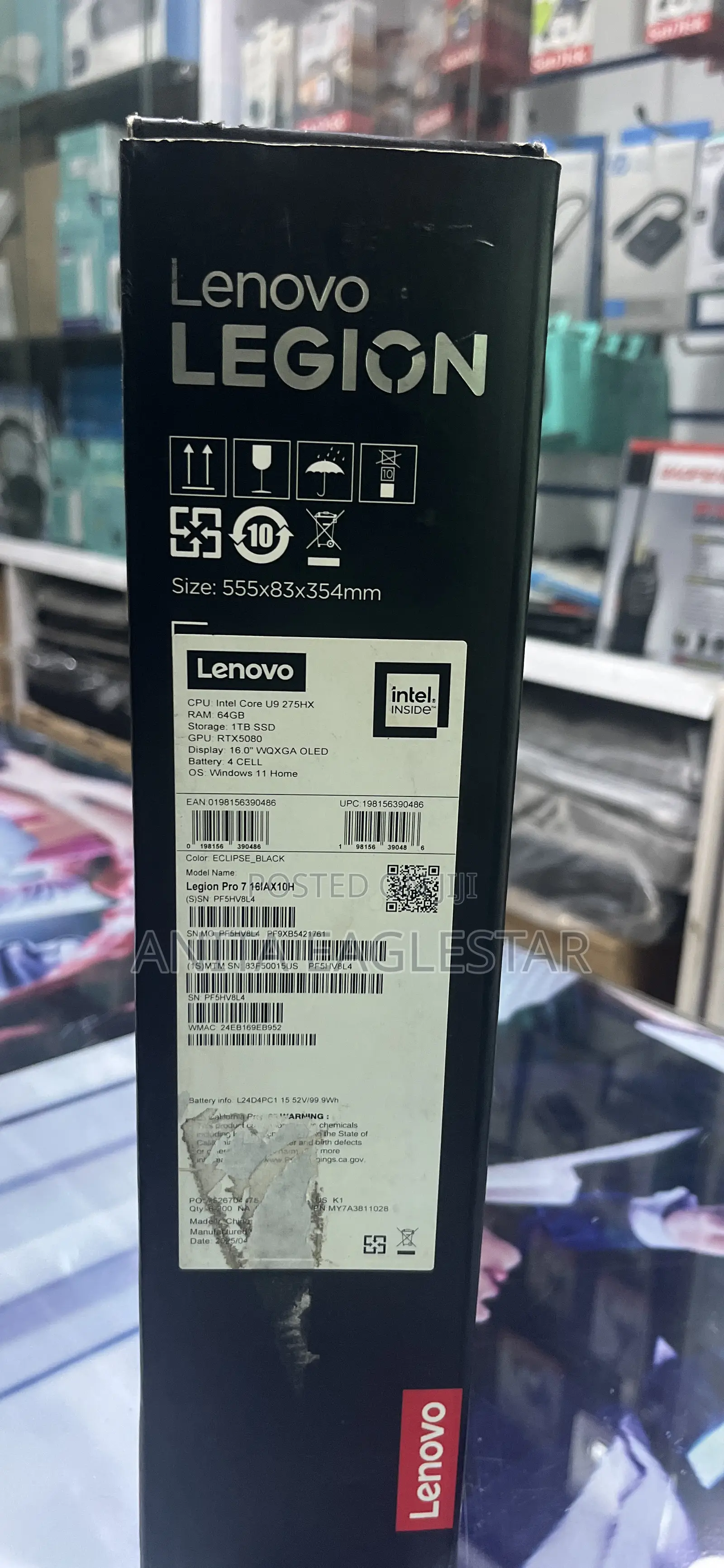 New Laptop Lenovo Legion Pro 7 64GB Intel Core Ultra 9 SSD 2T
