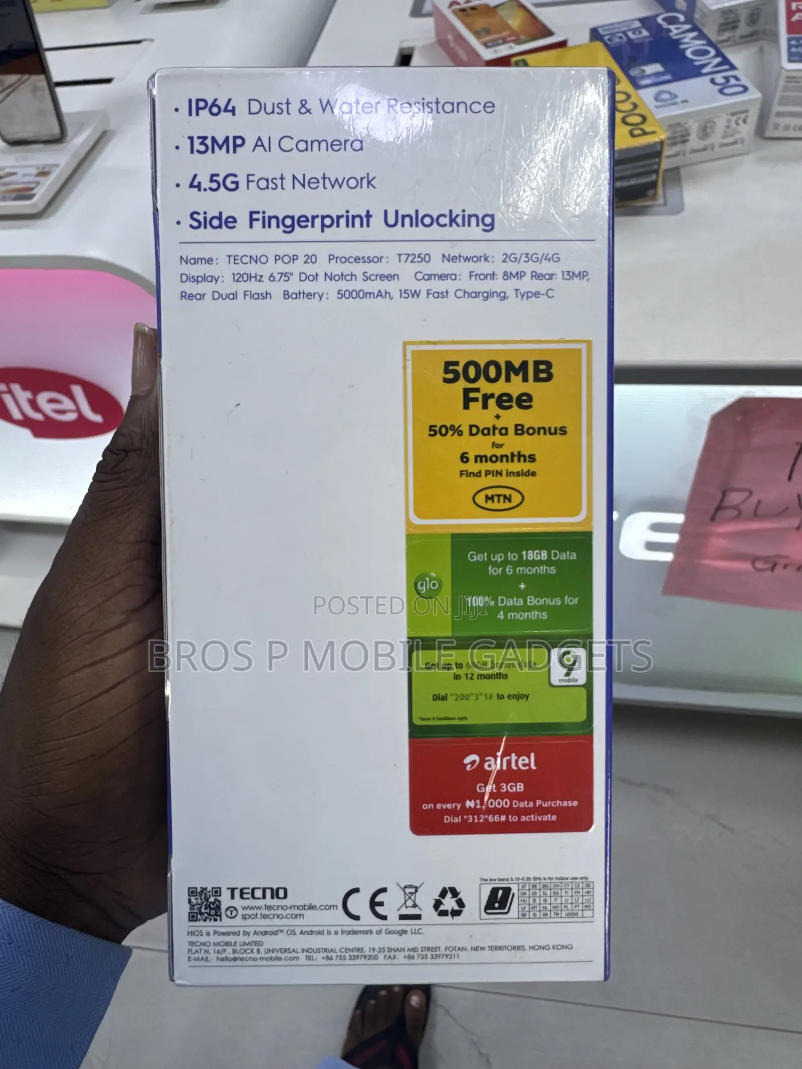 New Tecno Pop 20 64 GB Black