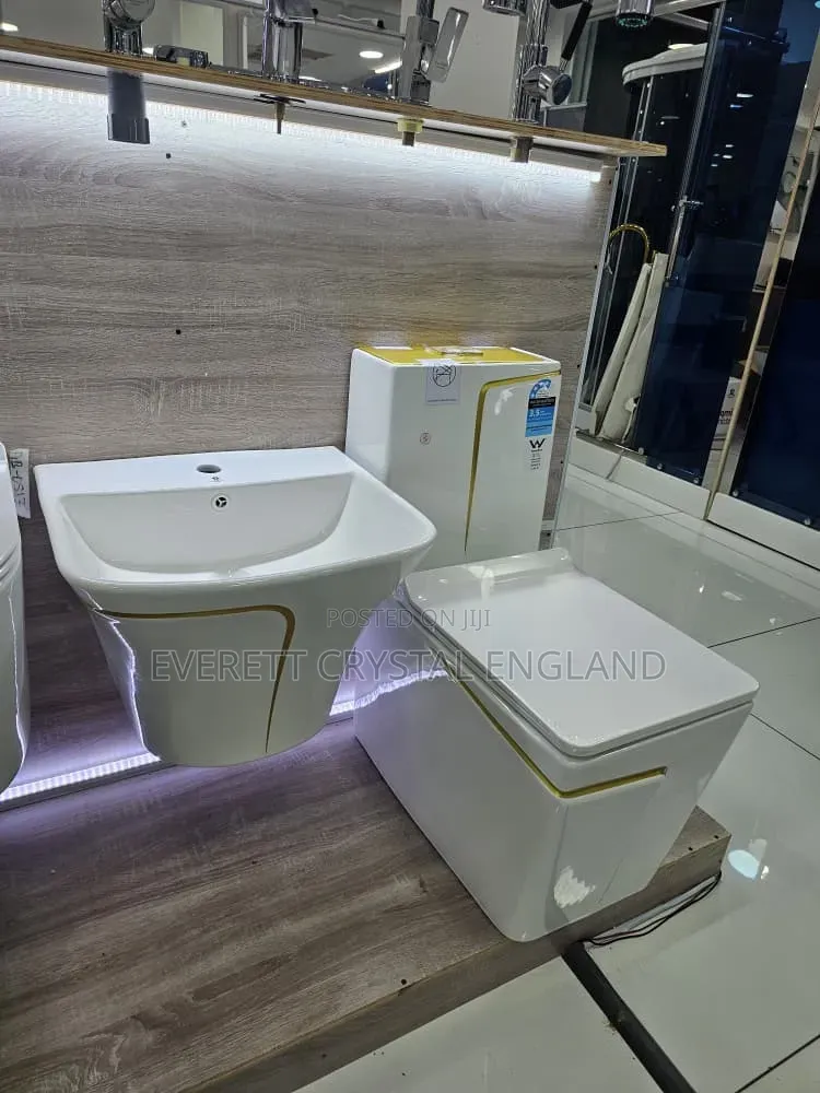Water Closet With Wall Mounting Basin